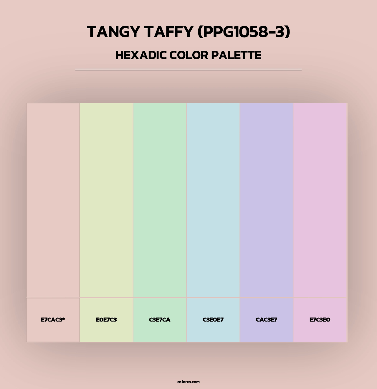 Tangy Taffy (PPG1058-3) - Hexadic Color Palette