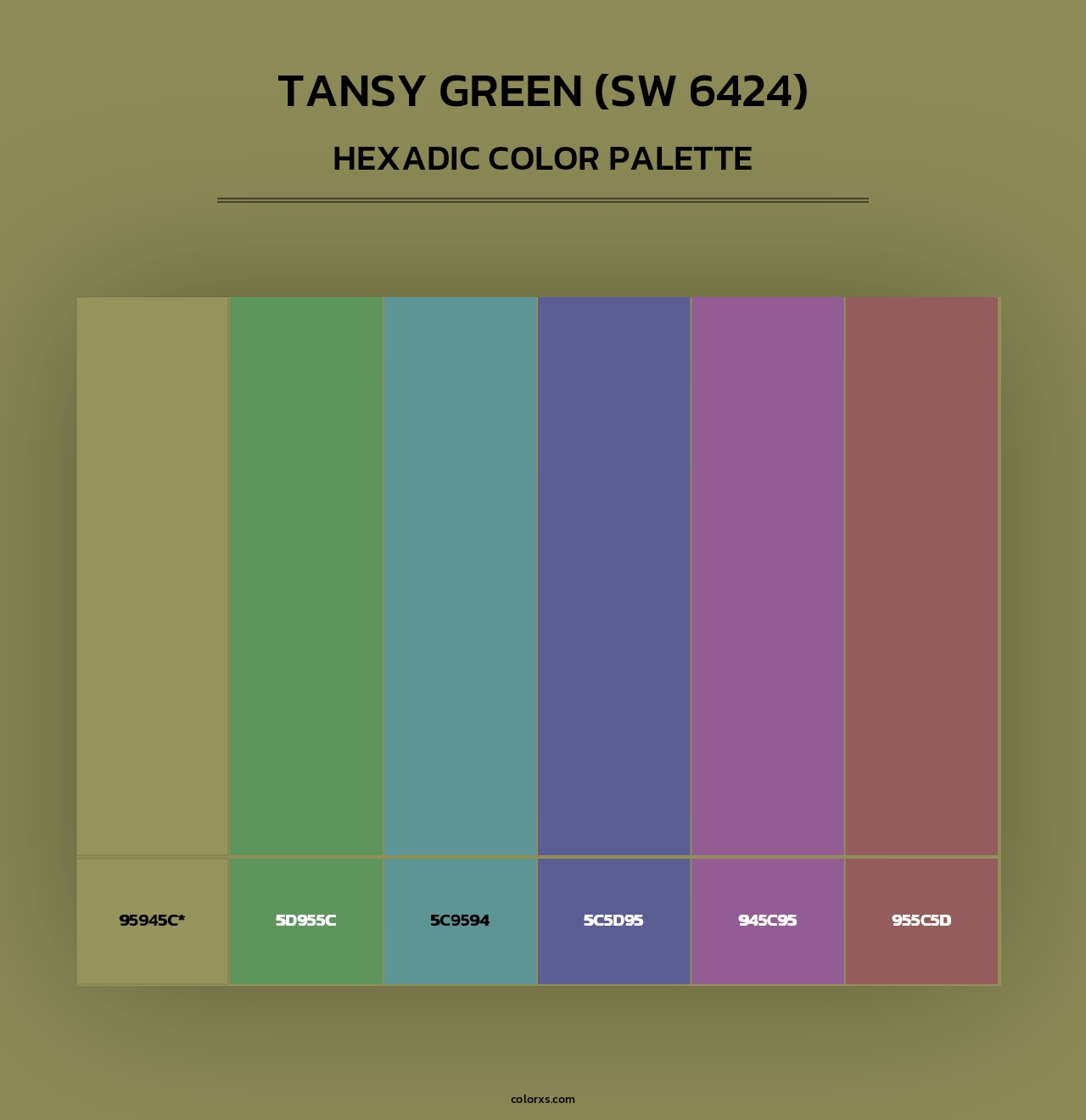 Tansy Green (SW 6424) - Hexadic Color Palette