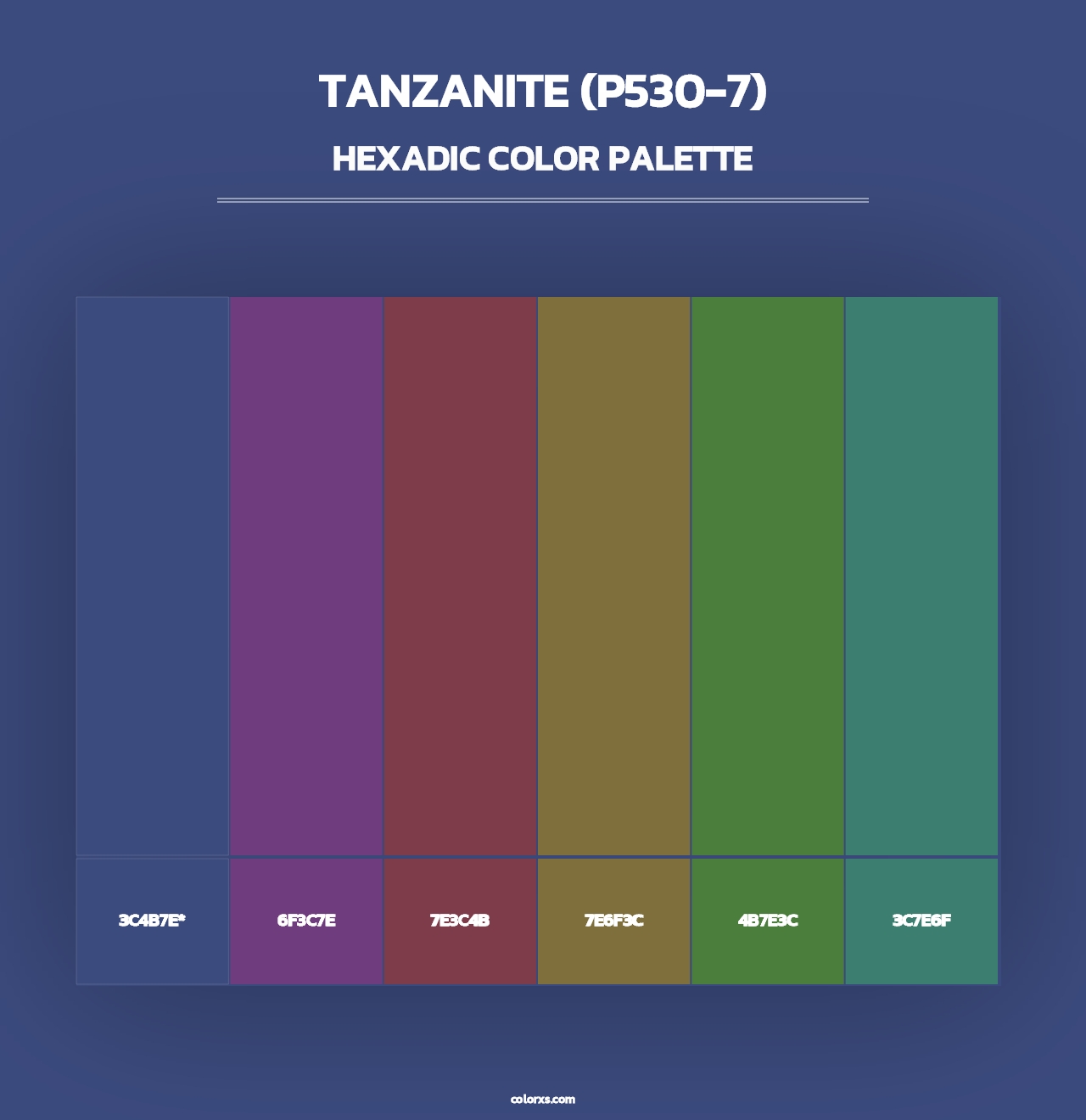 Tanzanite (P530-7) - Hexadic Color Palette