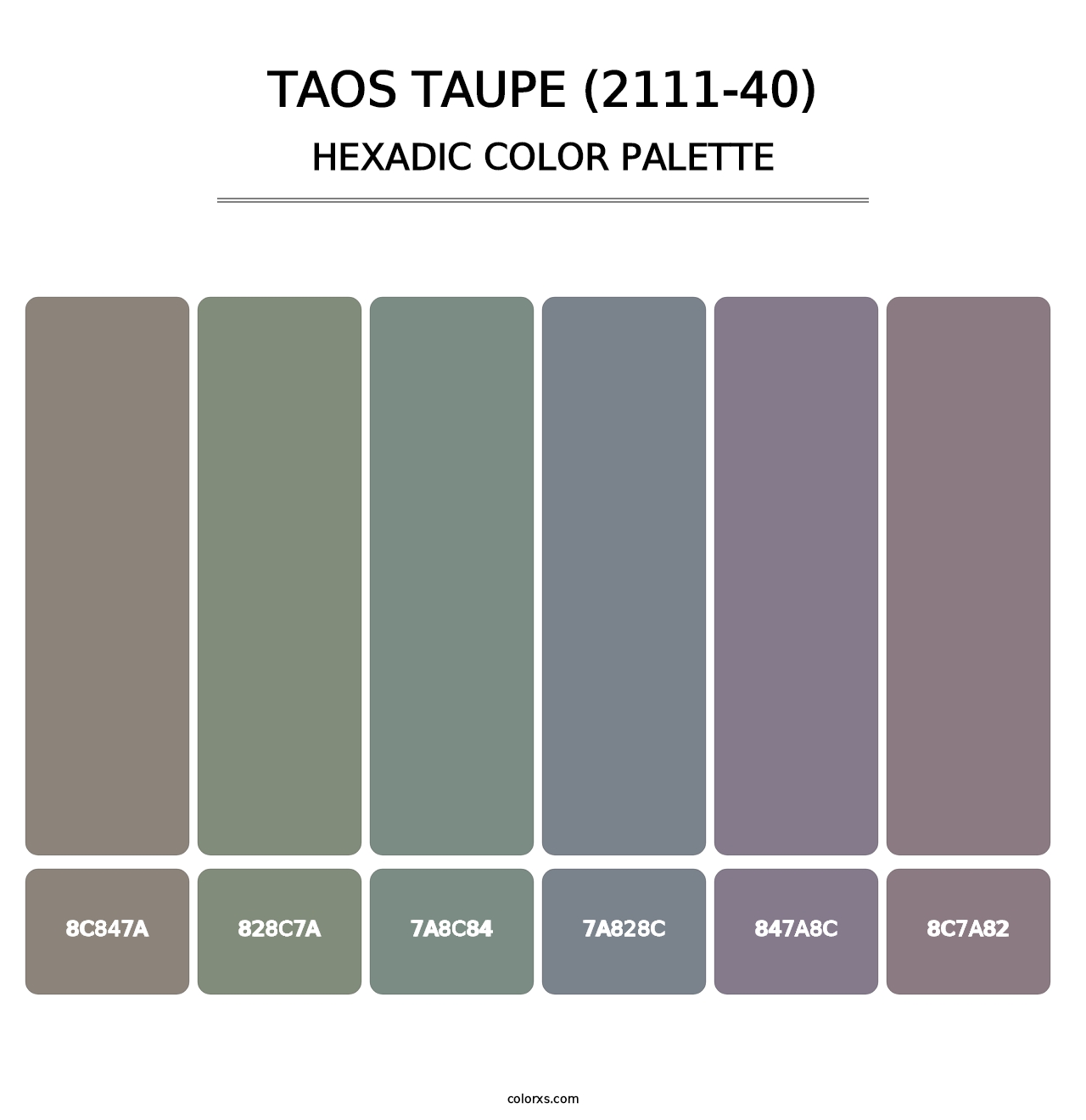 Taos Taupe (2111-40) - Hexadic Color Palette