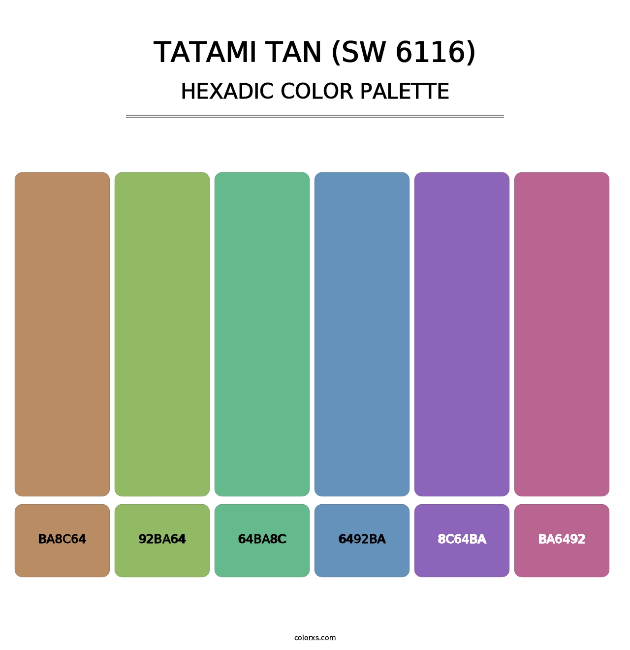 Tatami Tan (SW 6116) - Hexadic Color Palette
