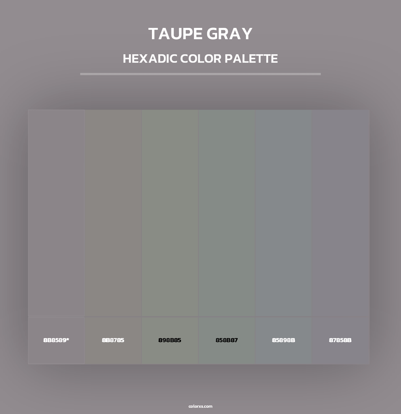 Taupe Gray - Hexadic Color Palette