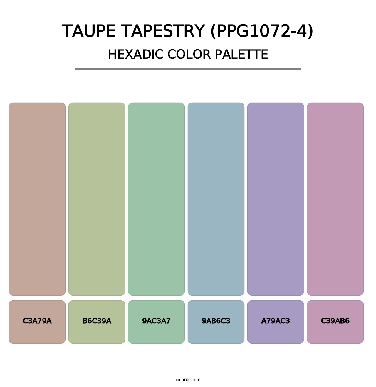 Taupe Tapestry (PPG1072-4) - Hexadic Color Palette