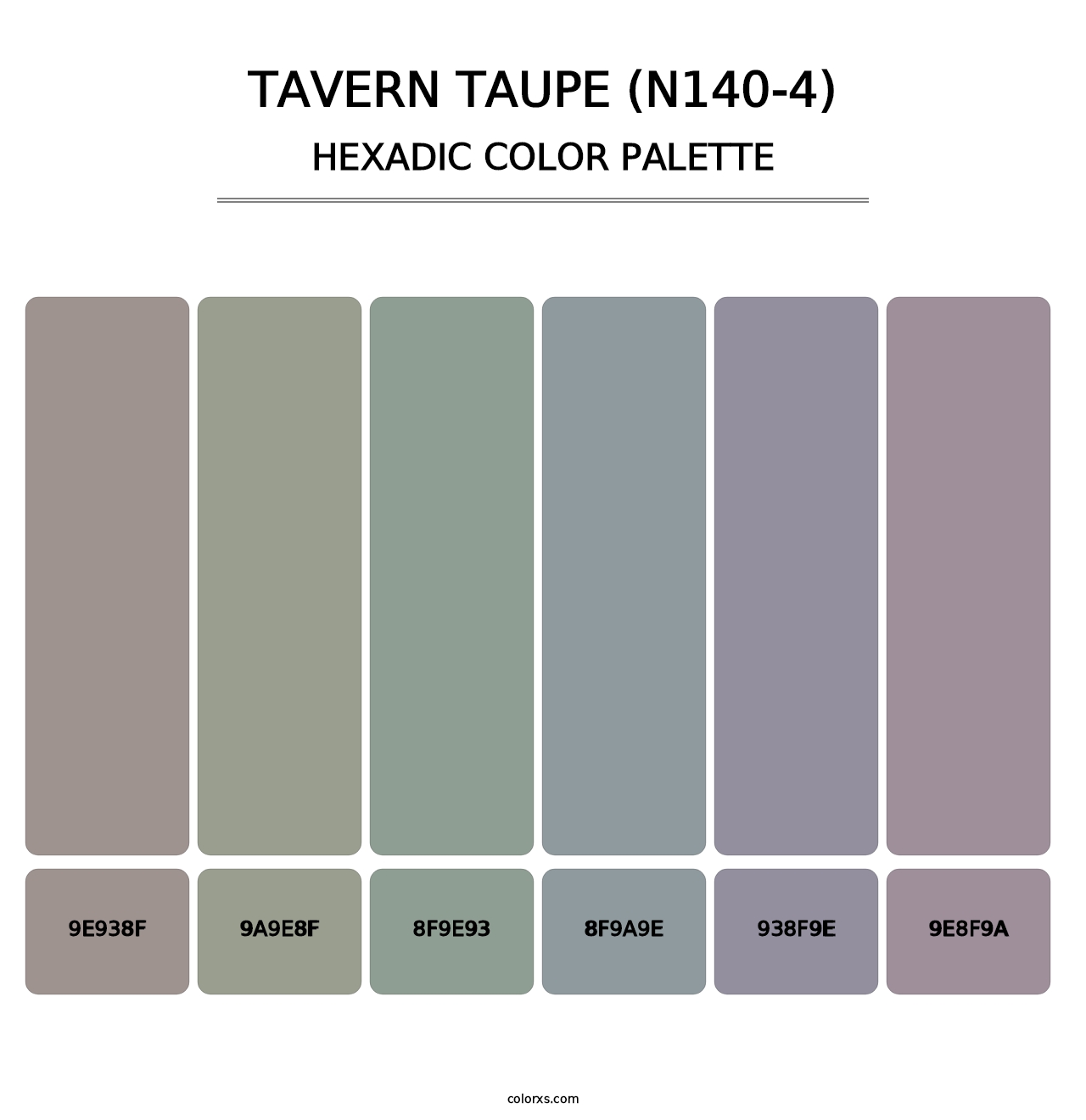 Tavern Taupe (N140-4) - Hexadic Color Palette