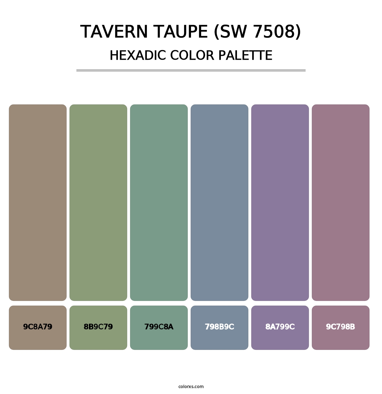 Tavern Taupe (SW 7508) - Hexadic Color Palette