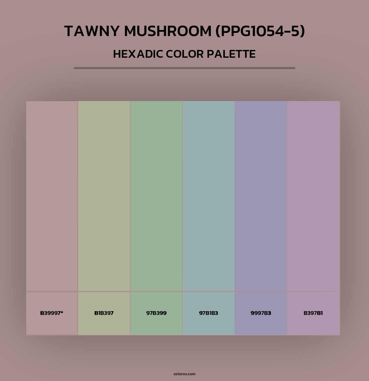 Tawny Mushroom (PPG1054-5) - Hexadic Color Palette