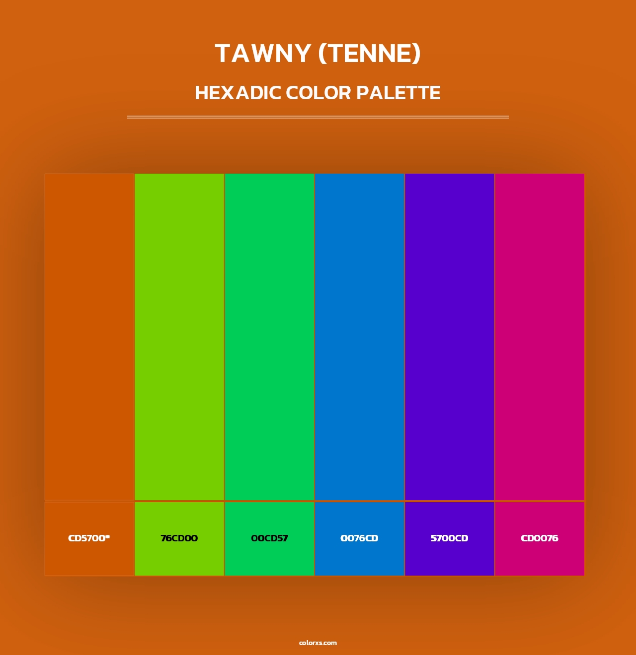 Tawny (Tenne) - Hexadic Color Palette