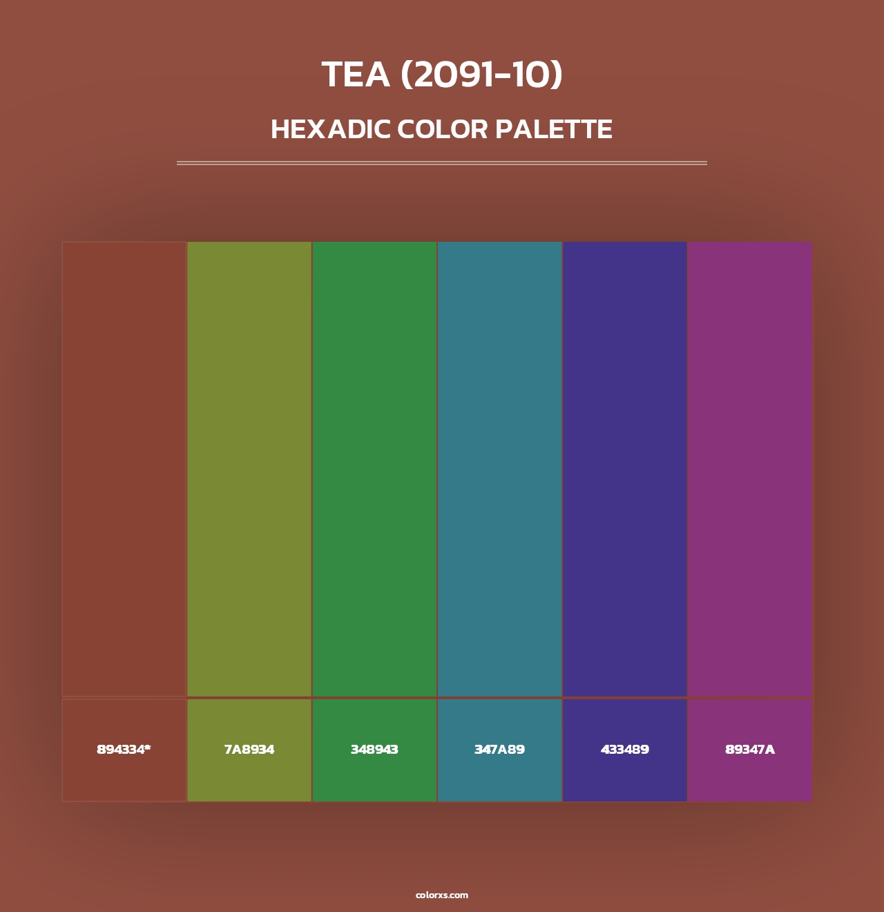 Tea (2091-10) - Hexadic Color Palette
