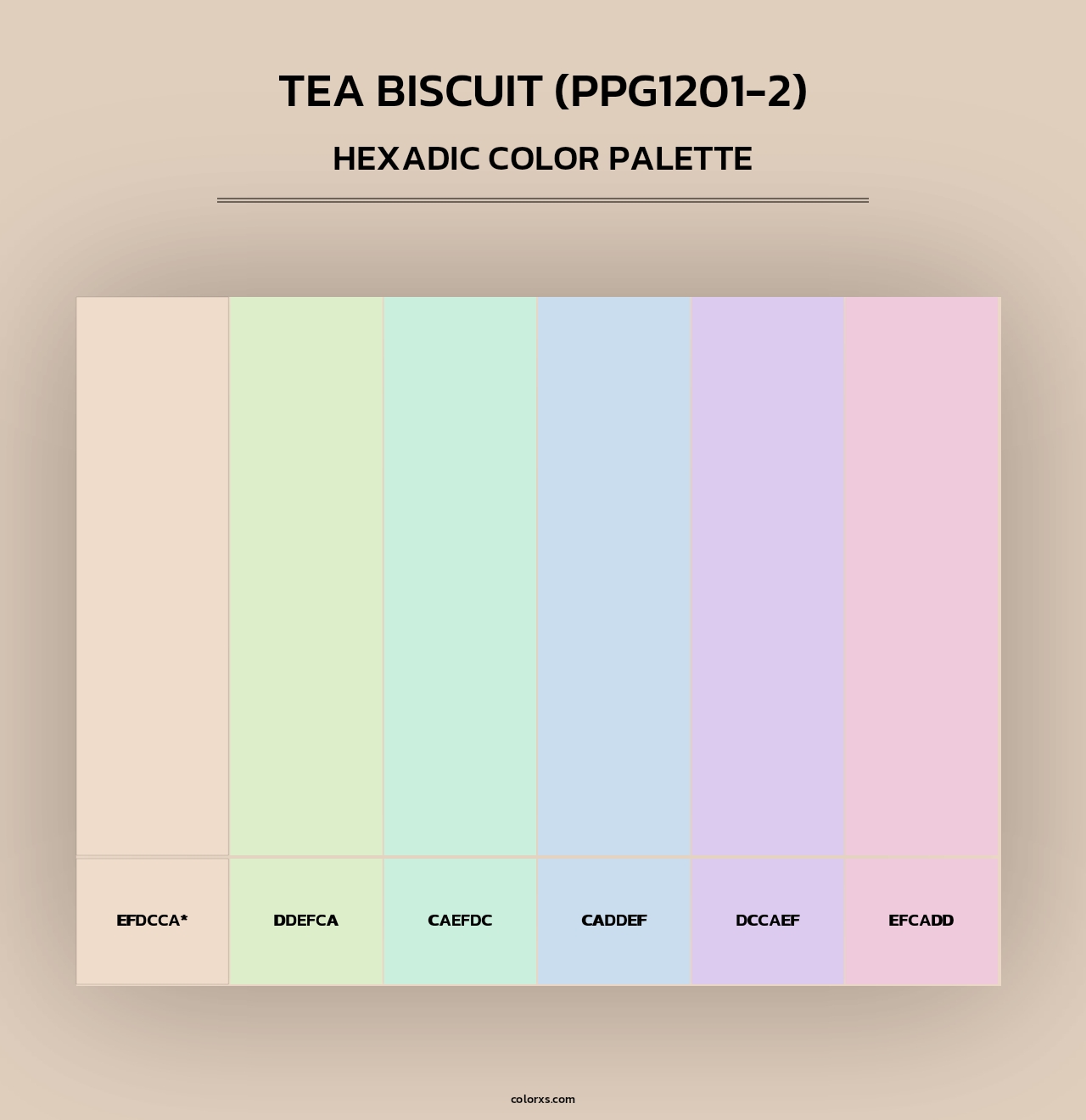 Tea Biscuit (PPG1201-2) - Hexadic Color Palette