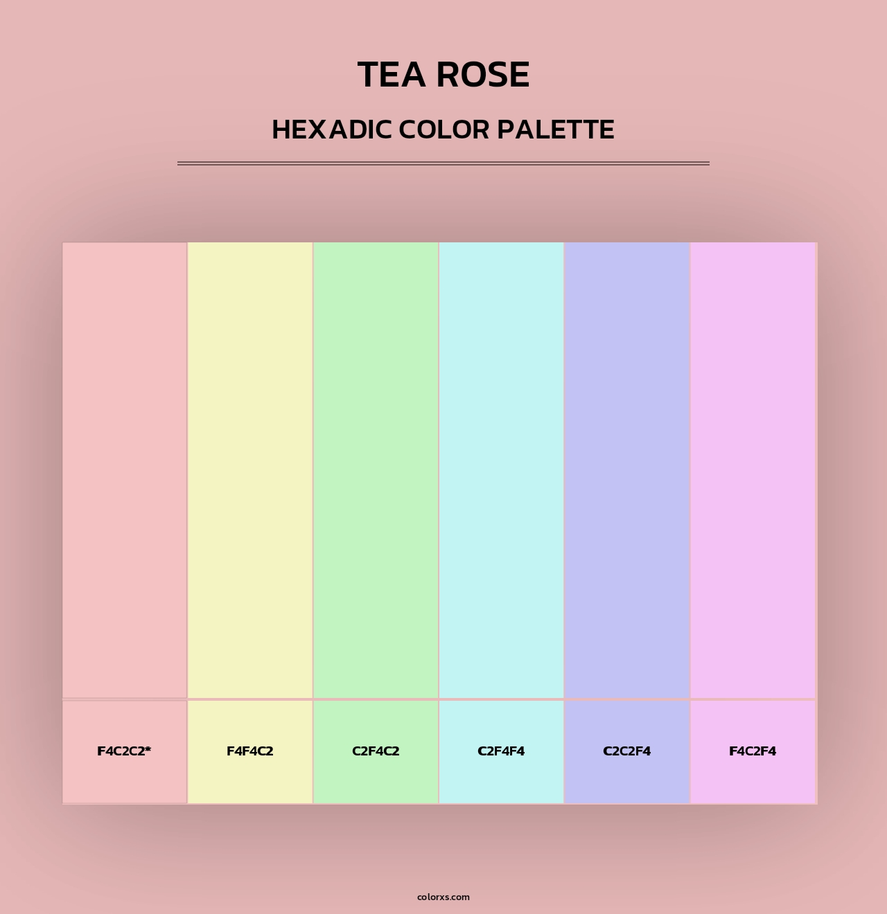 Tea Rose - Hexadic Color Palette