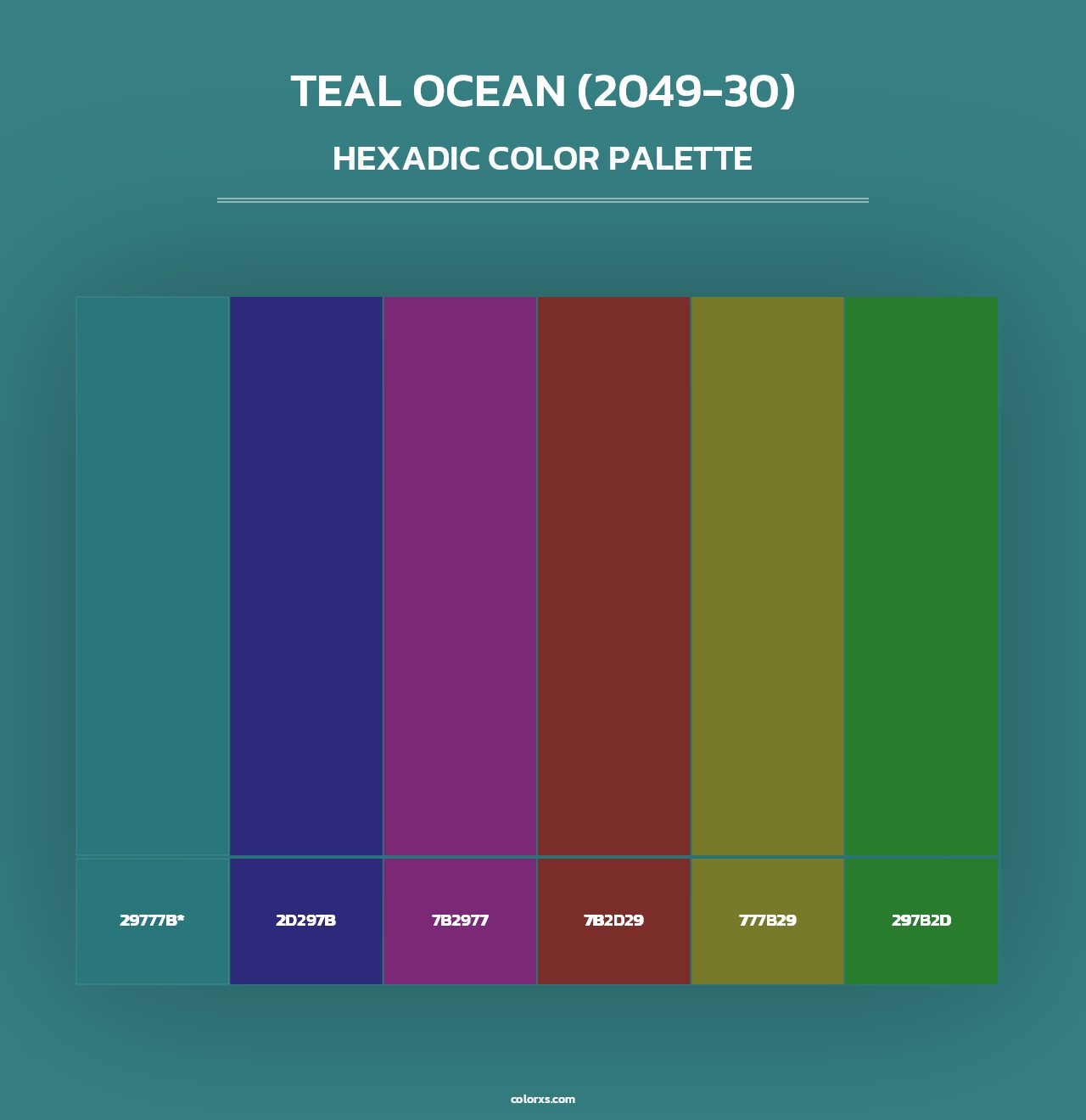 Teal Ocean (2049-30) - Hexadic Color Palette