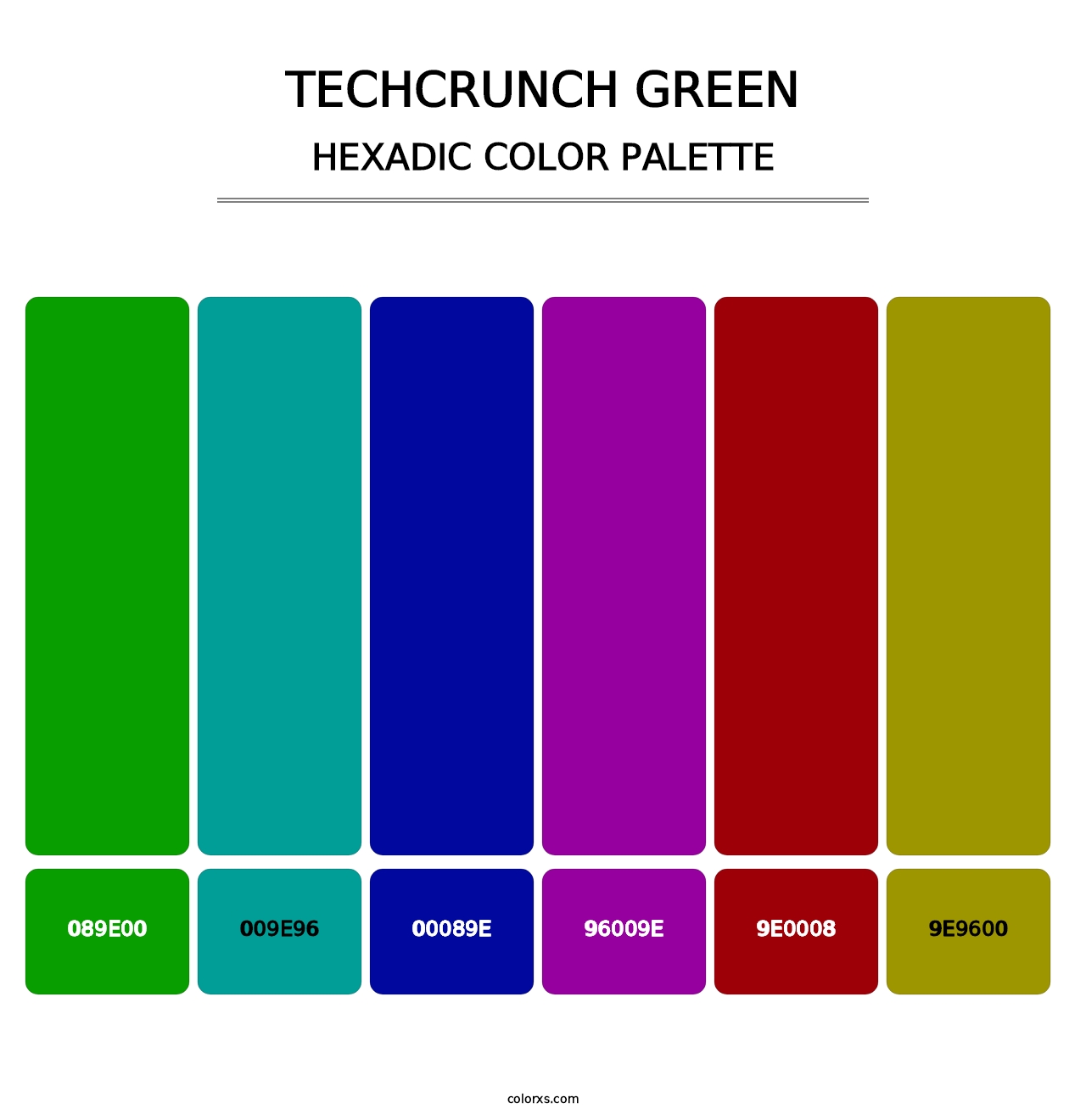 TechCrunch Green - Hexadic Color Palette
