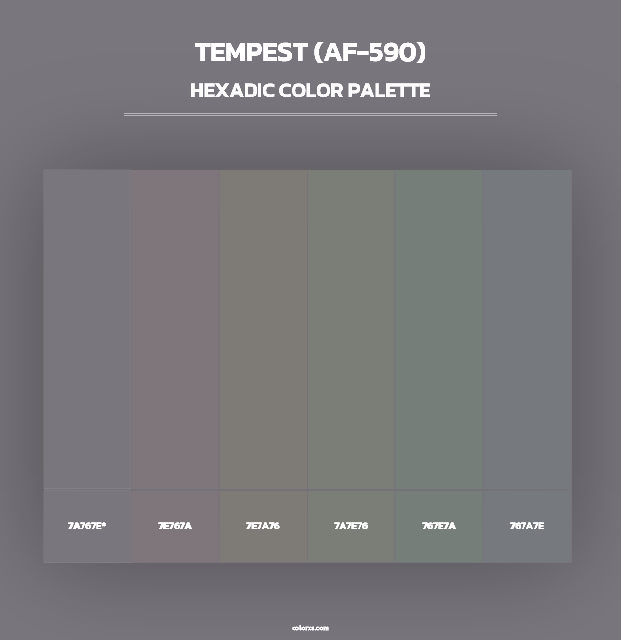 Tempest (AF-590) - Hexadic Color Palette