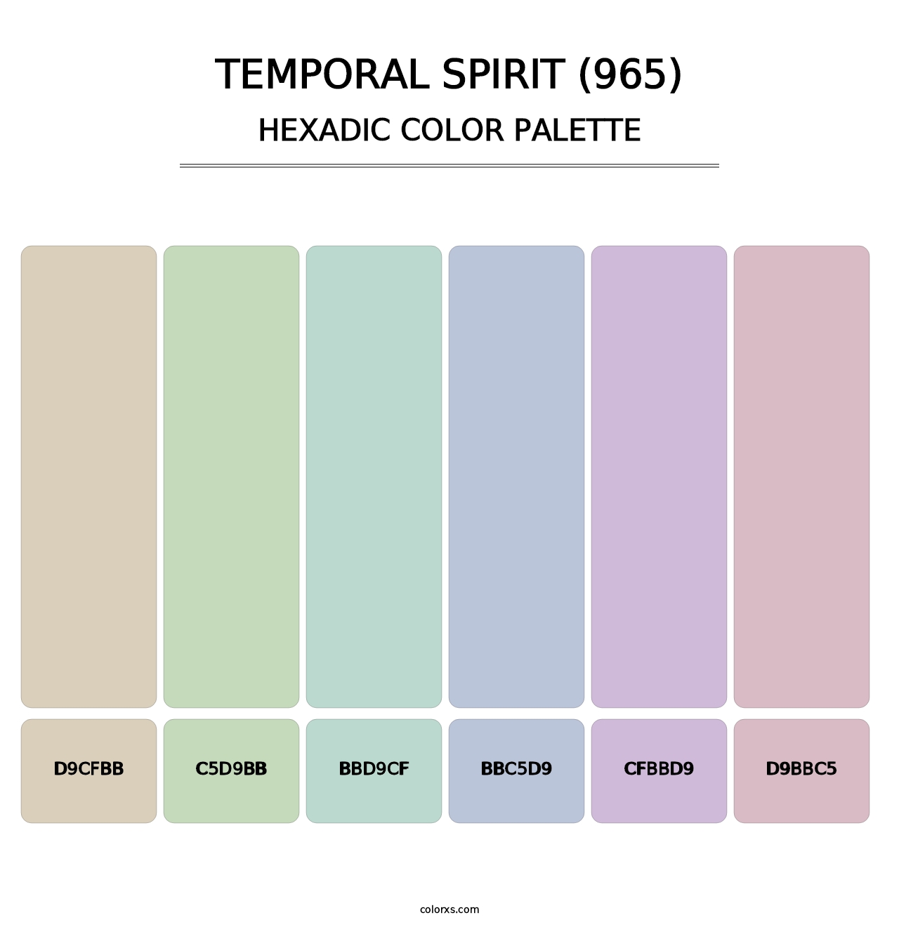 Temporal Spirit (965) - Hexadic Color Palette
