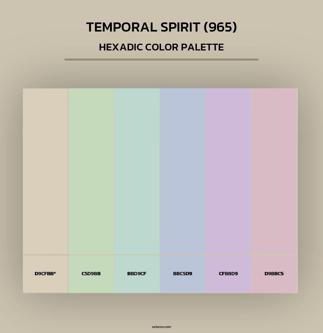 Temporal Spirit (965) - Hexadic Color Palette