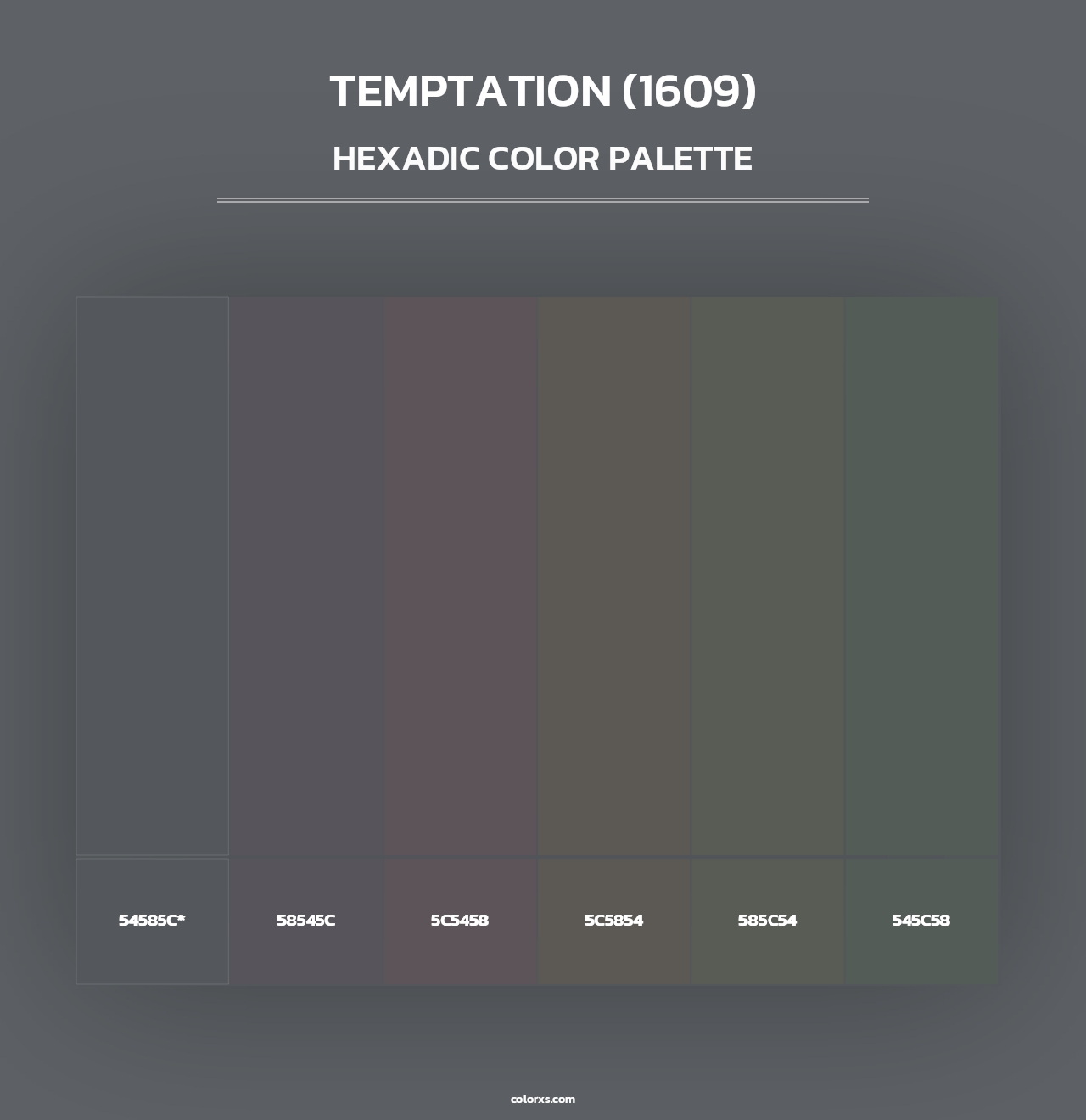 Temptation (1609) - Hexadic Color Palette