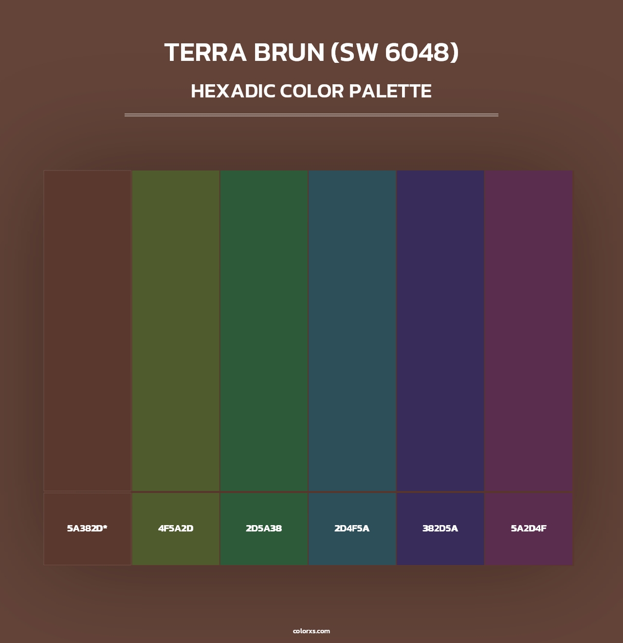 Terra Brun (SW 6048) - Hexadic Color Palette