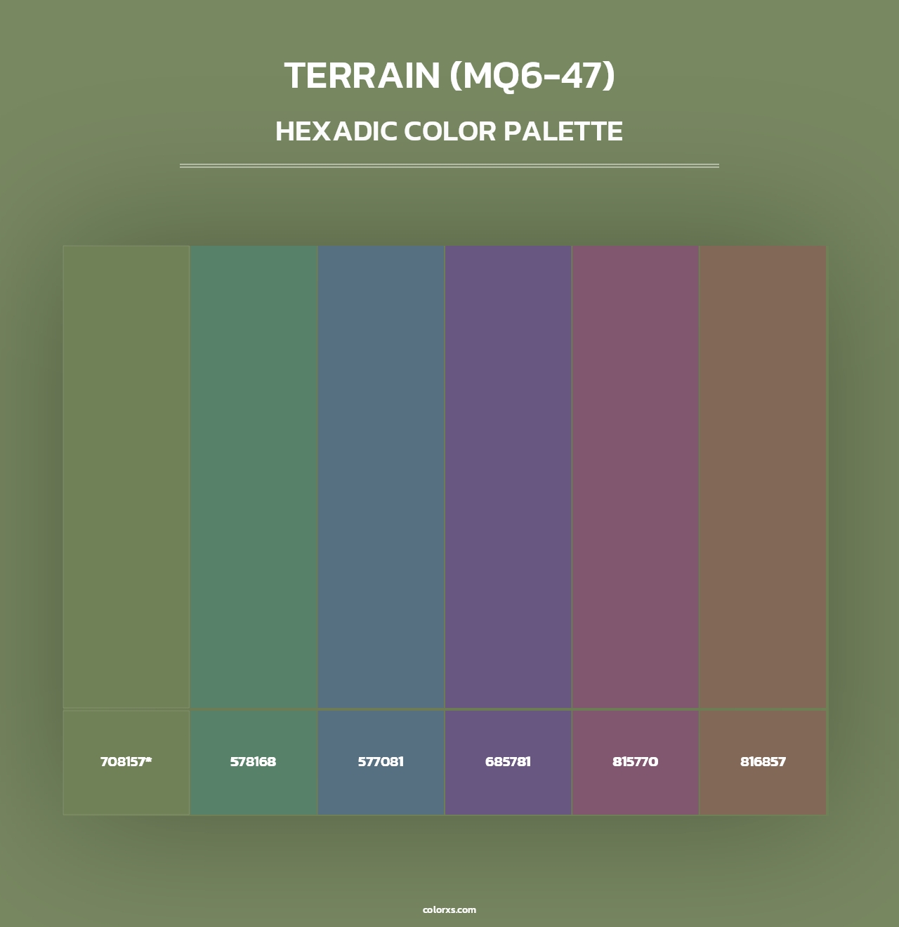 Terrain (MQ6-47) - Hexadic Color Palette
