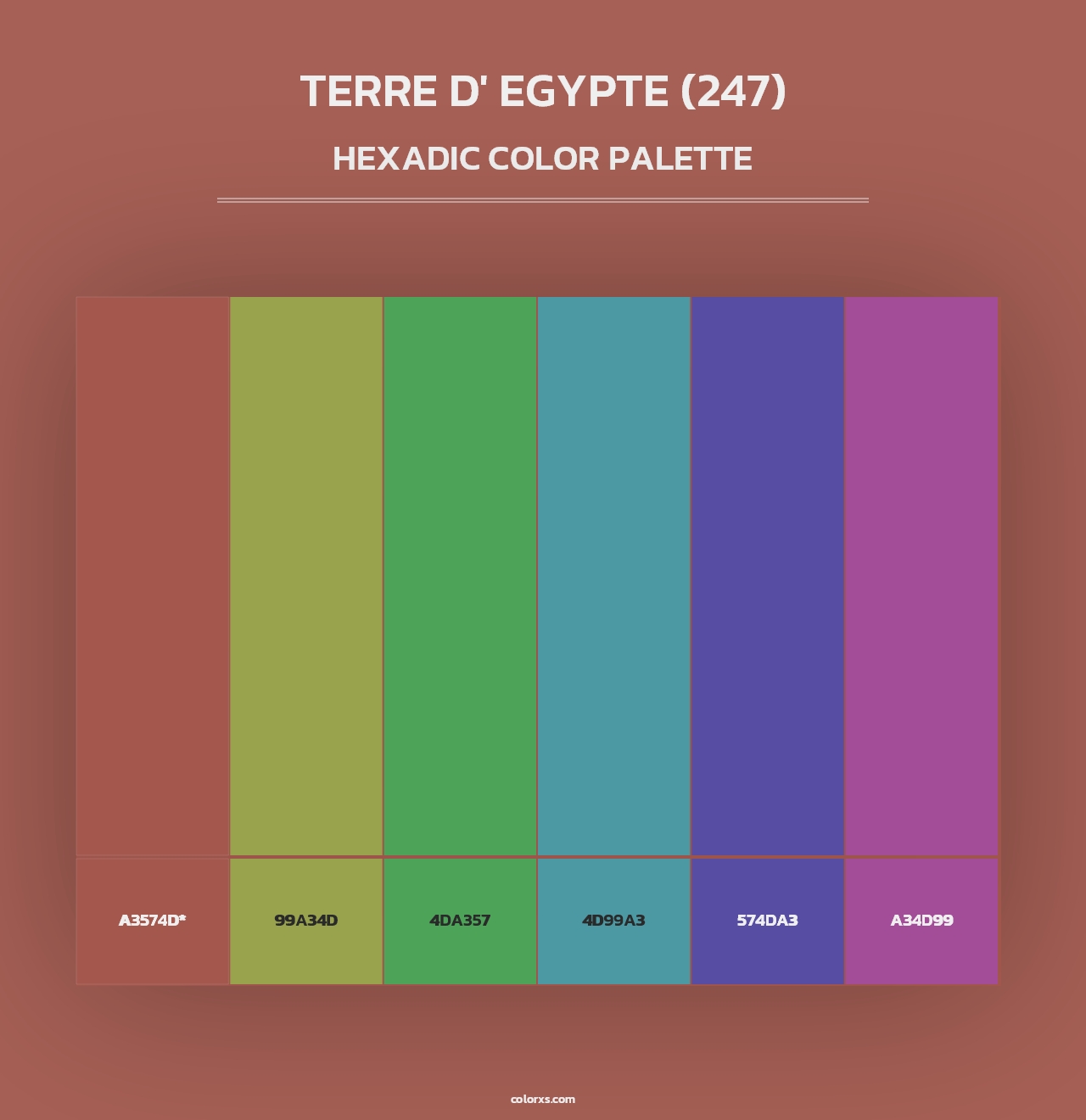 Terre d' Egypte (247) - Hexadic Color Palette