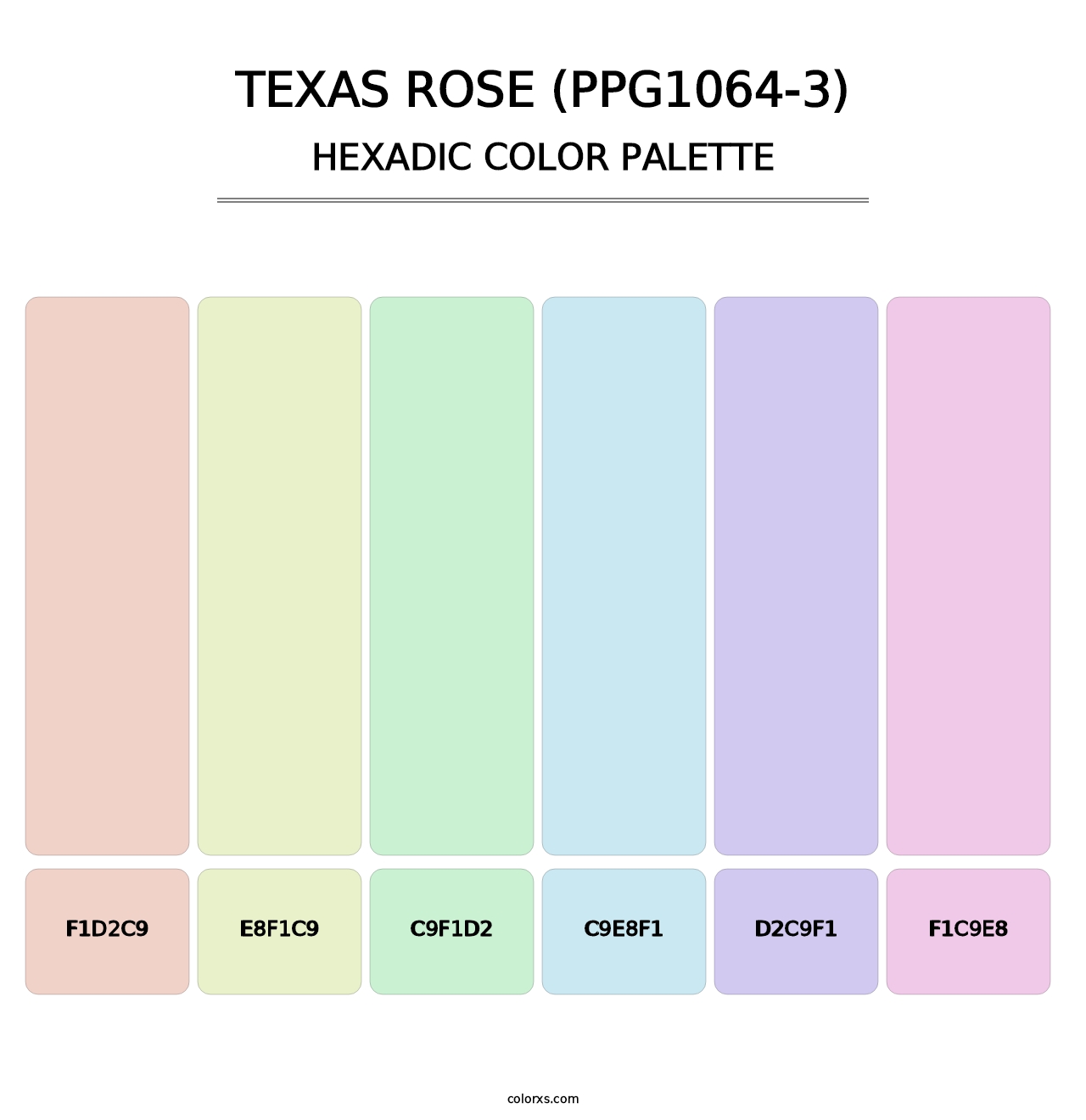 Texas Rose (PPG1064-3) - Hexadic Color Palette