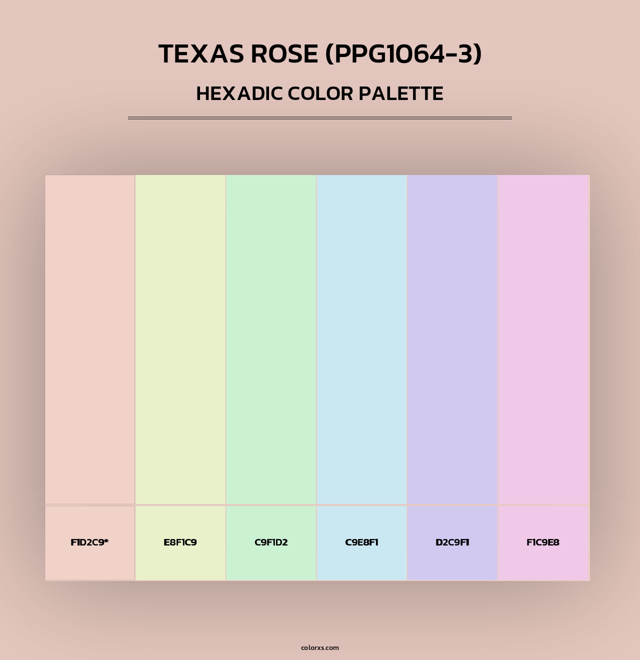 Texas Rose (PPG1064-3) - Hexadic Color Palette