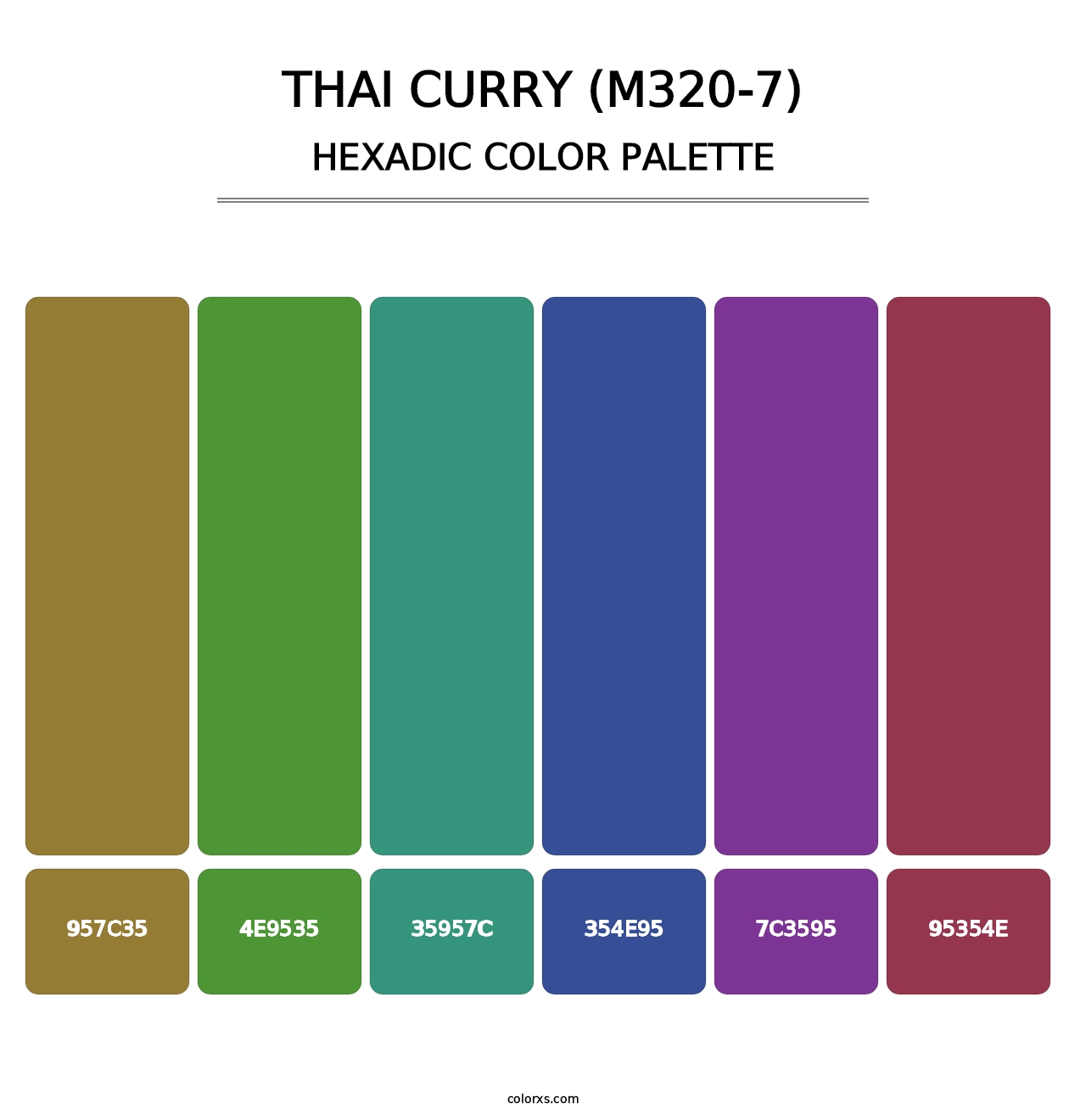 Thai Curry (M320-7) - Hexadic Color Palette