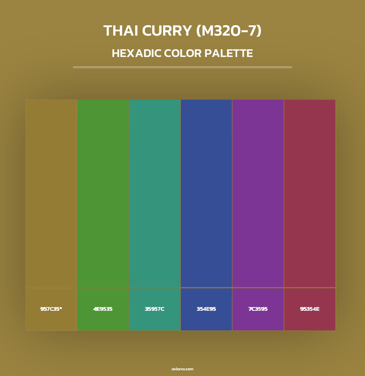 Thai Curry (M320-7) - Hexadic Color Palette