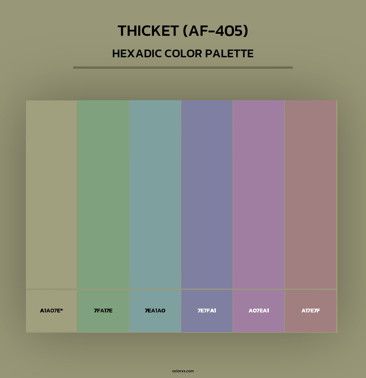 Thicket (AF-405) - Hexadic Color Palette