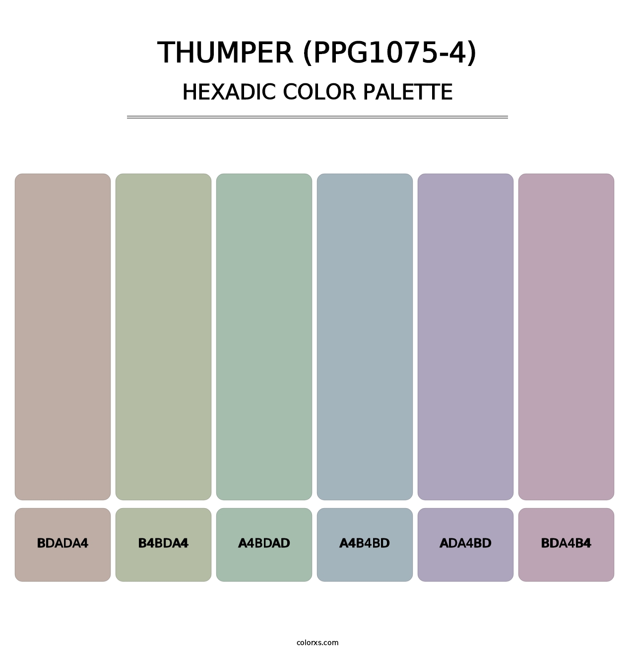 Thumper (PPG1075-4) - Hexadic Color Palette