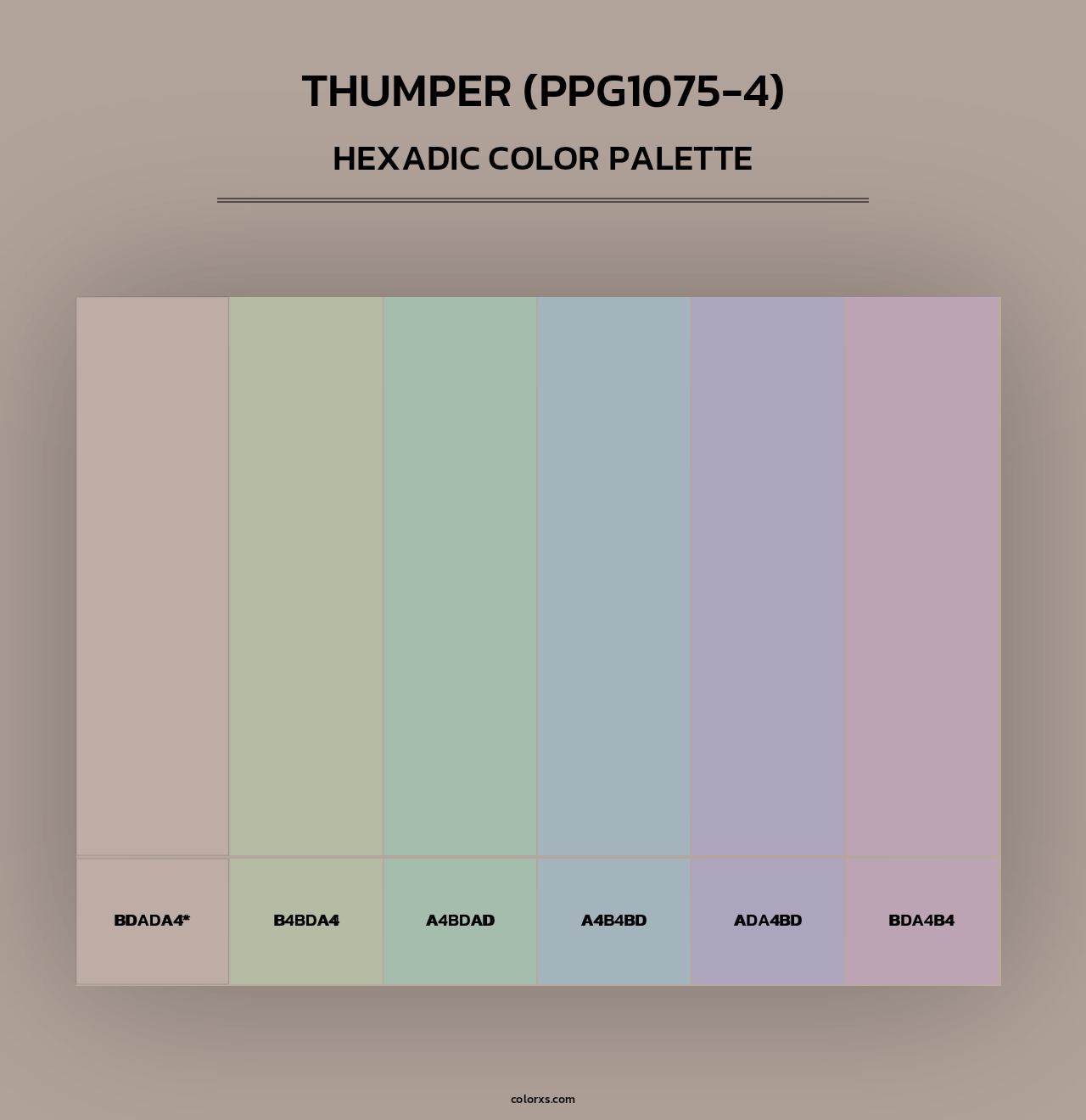 Thumper (PPG1075-4) - Hexadic Color Palette
