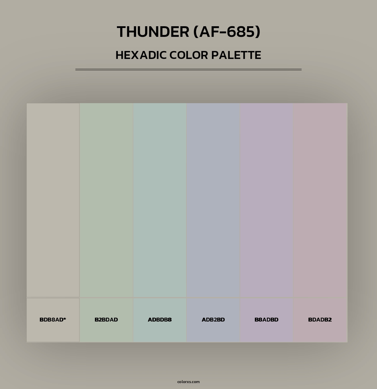 Thunder (AF-685) - Hexadic Color Palette