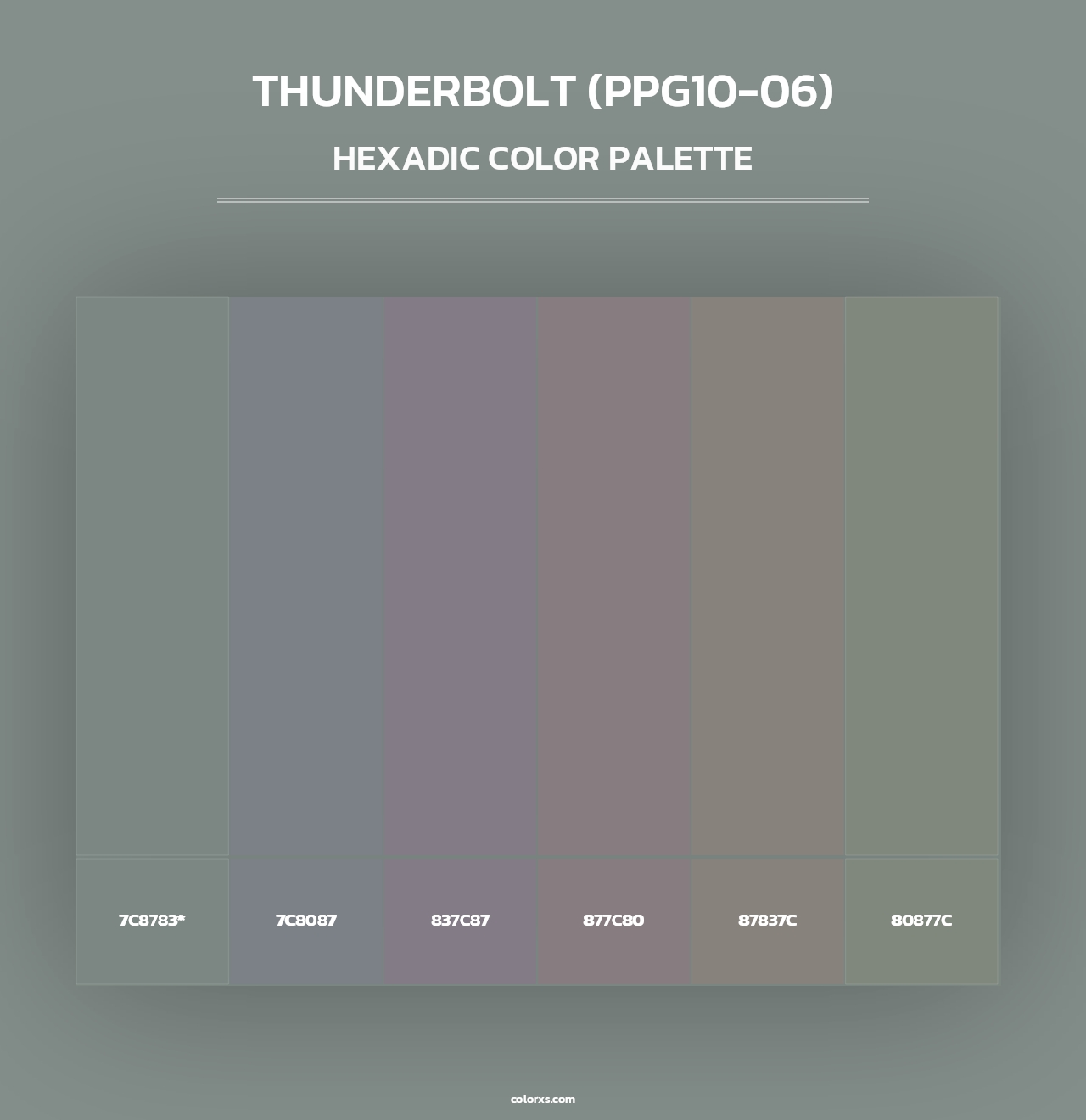 Thunderbolt (PPG10-06) - Hexadic Color Palette