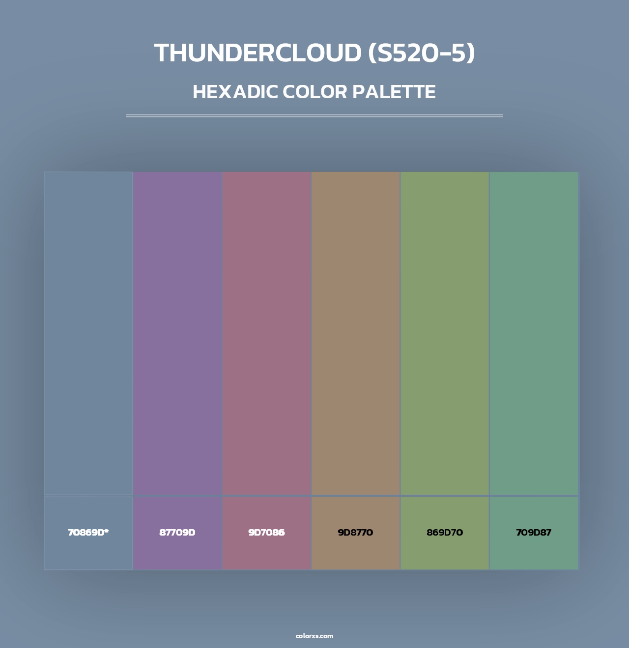 Thundercloud (S520-5) - Hexadic Color Palette