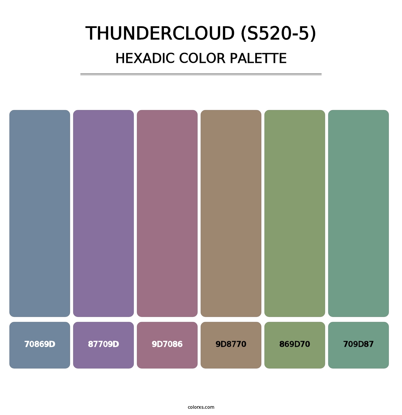 Thundercloud (S520-5) - Hexadic Color Palette