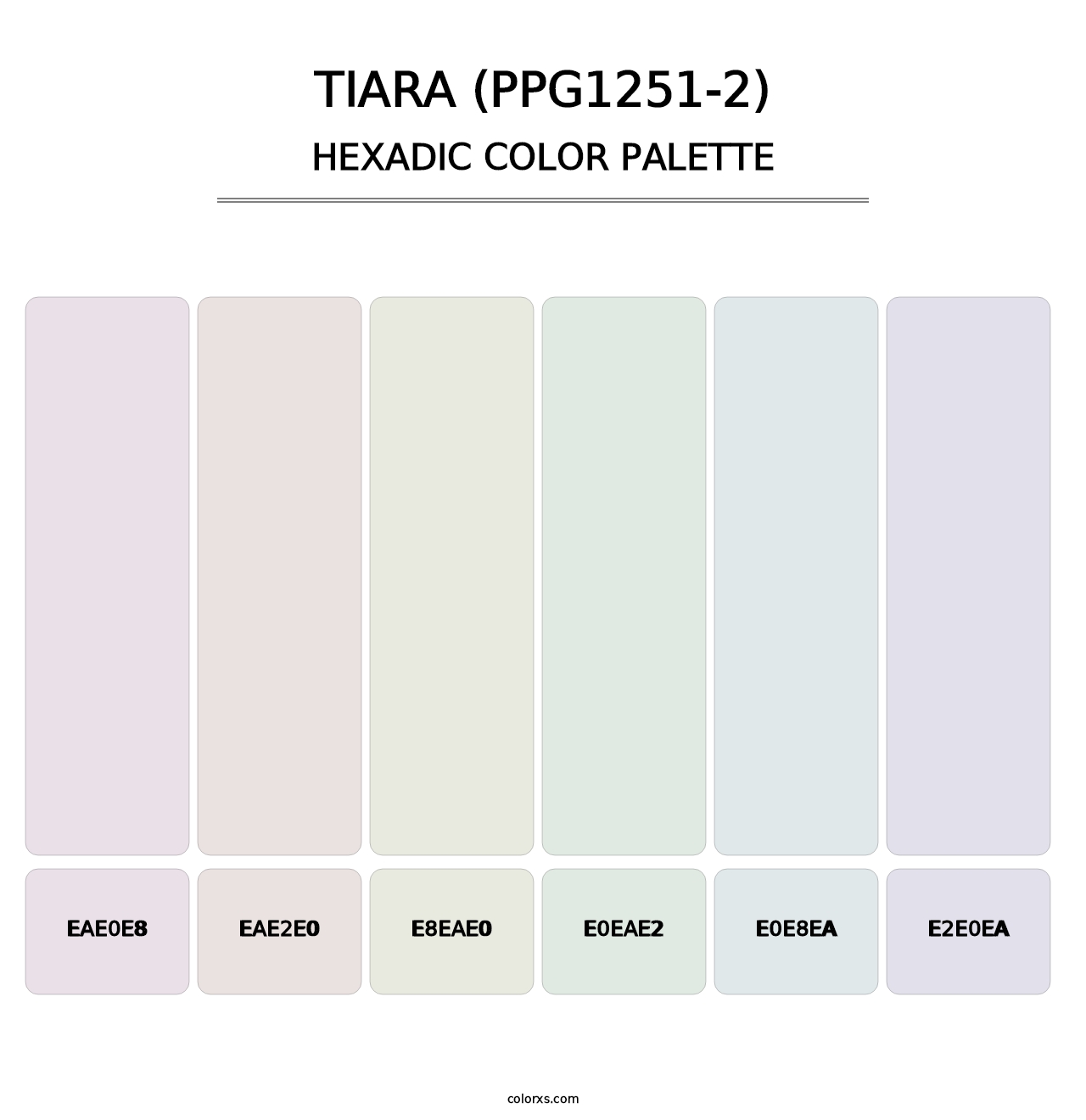 Tiara (PPG1251-2) - Hexadic Color Palette