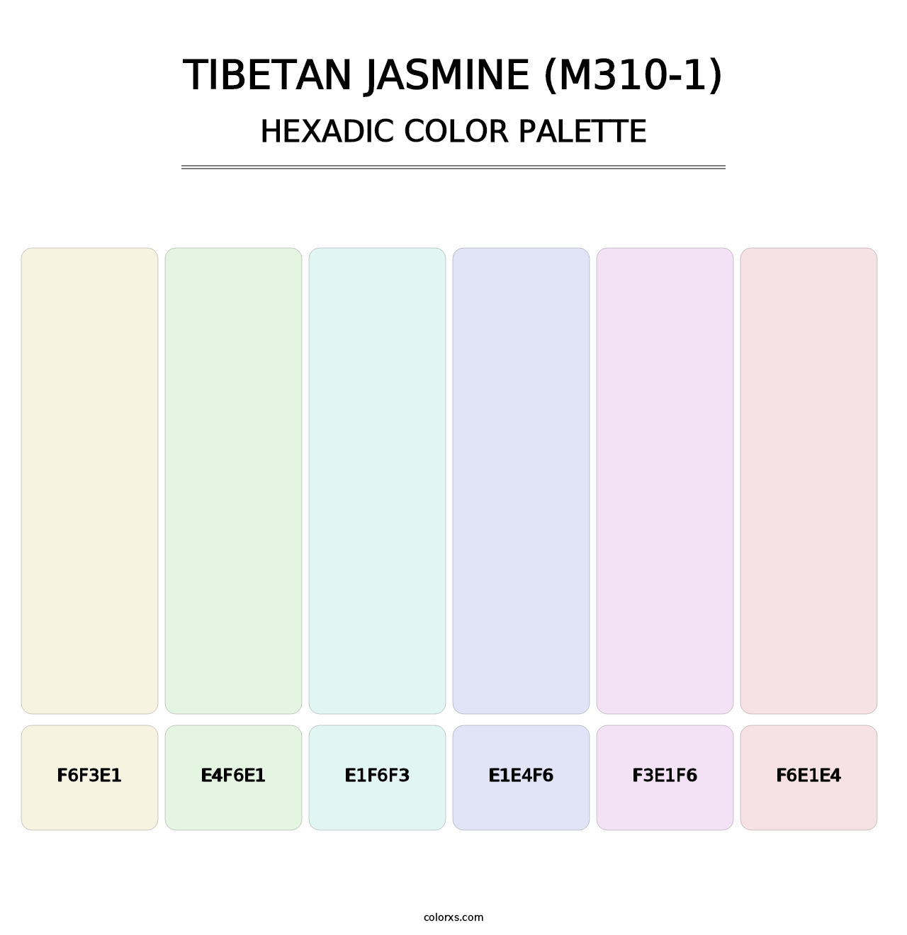 Tibetan Jasmine (M310-1) - Hexadic Color Palette