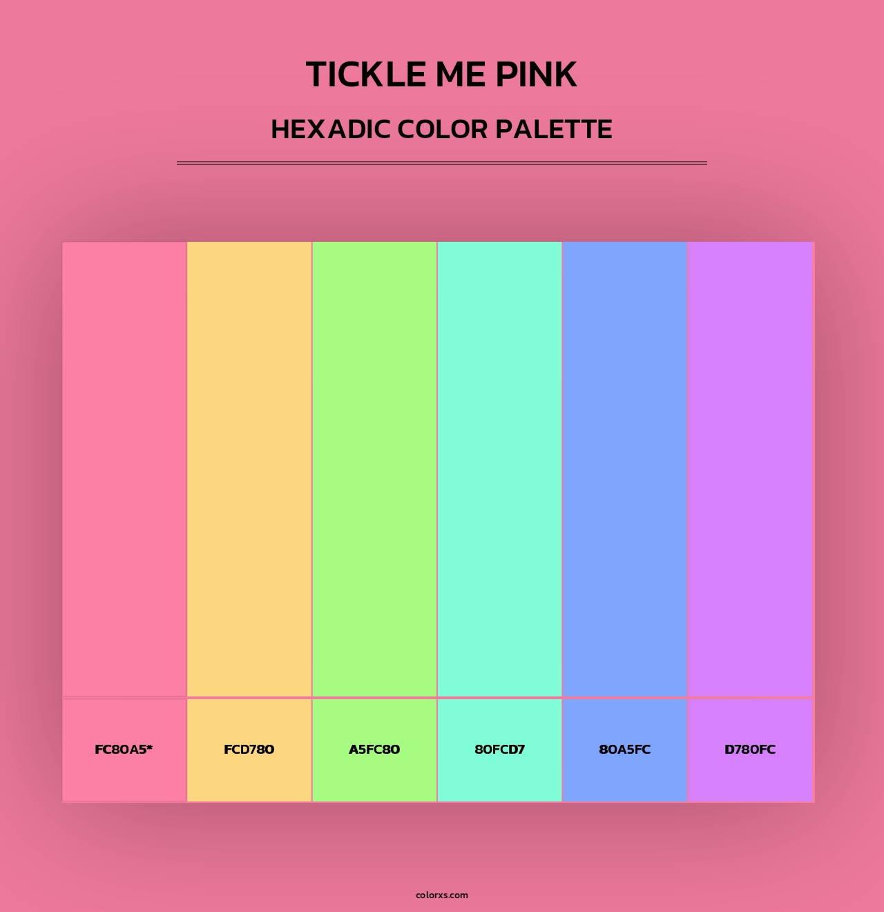 Tickle Me Pink - Hexadic Color Palette