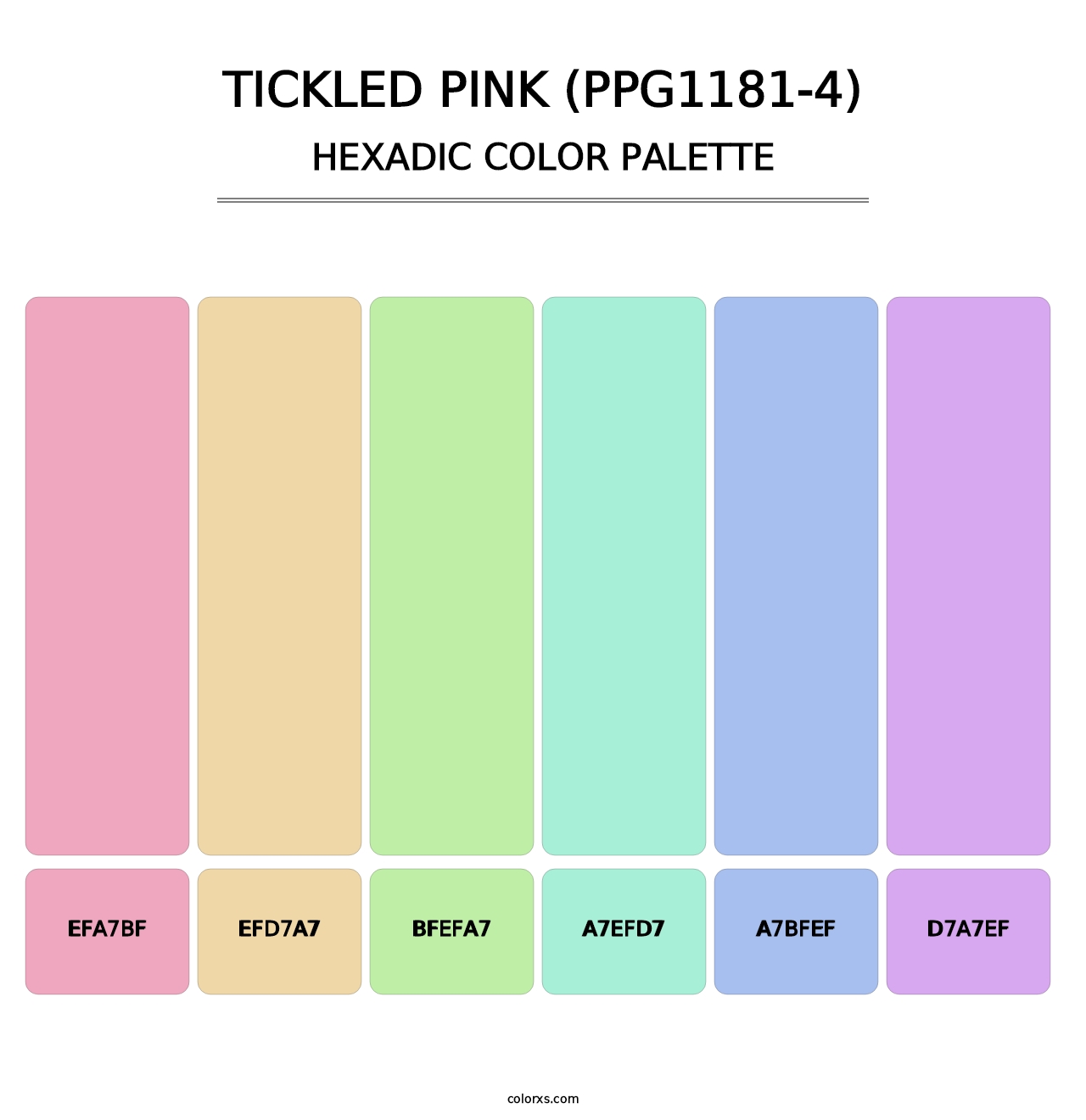 Tickled Pink (PPG1181-4) - Hexadic Color Palette