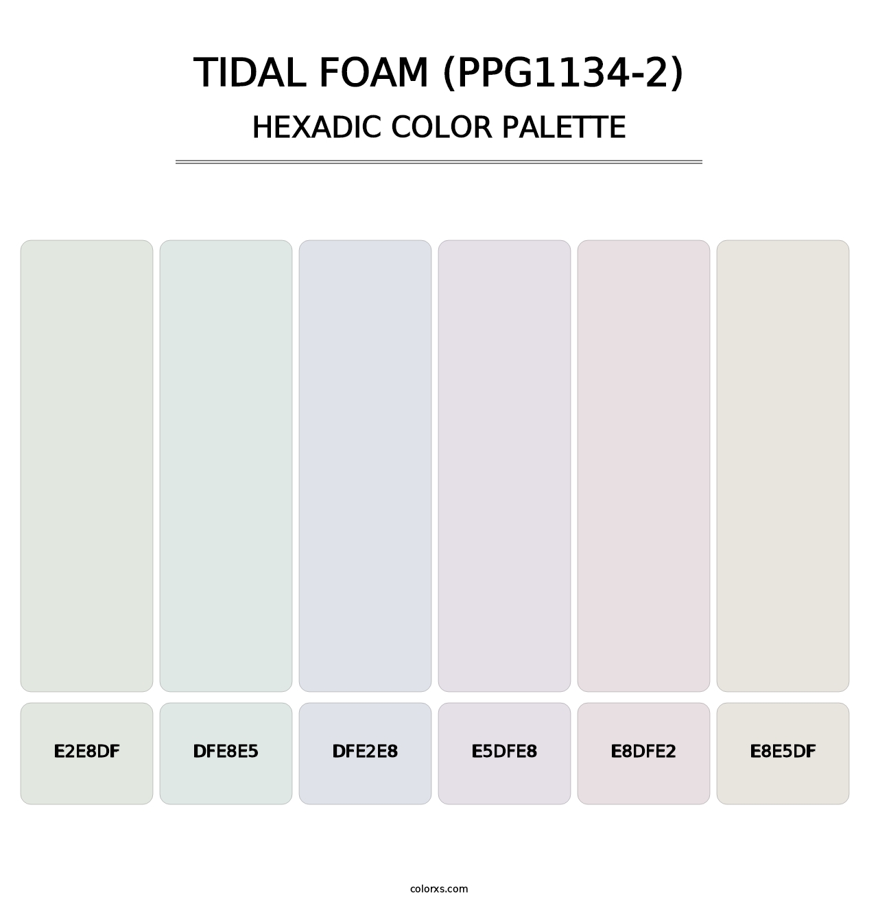 Tidal Foam (PPG1134-2) - Hexadic Color Palette