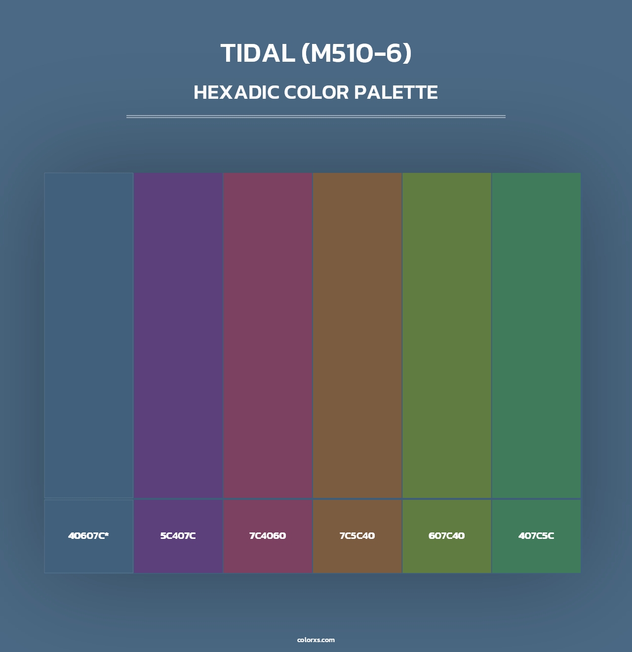 Tidal (M510-6) - Hexadic Color Palette