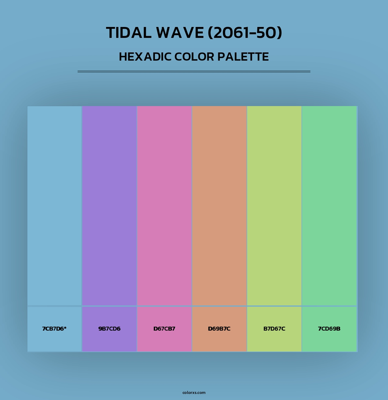 Tidal Wave (2061-50) - Hexadic Color Palette
