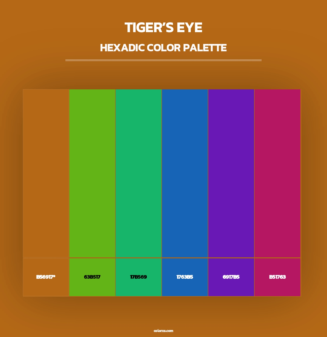 Tiger’s Eye - Hexadic Color Palette