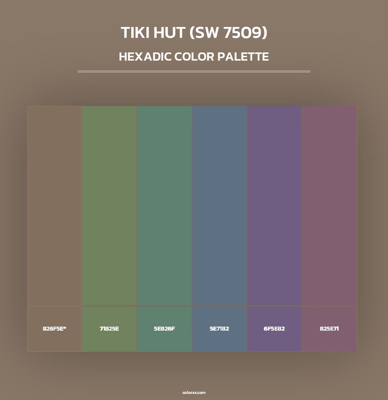 Tiki Hut (SW 7509) - Hexadic Color Palette