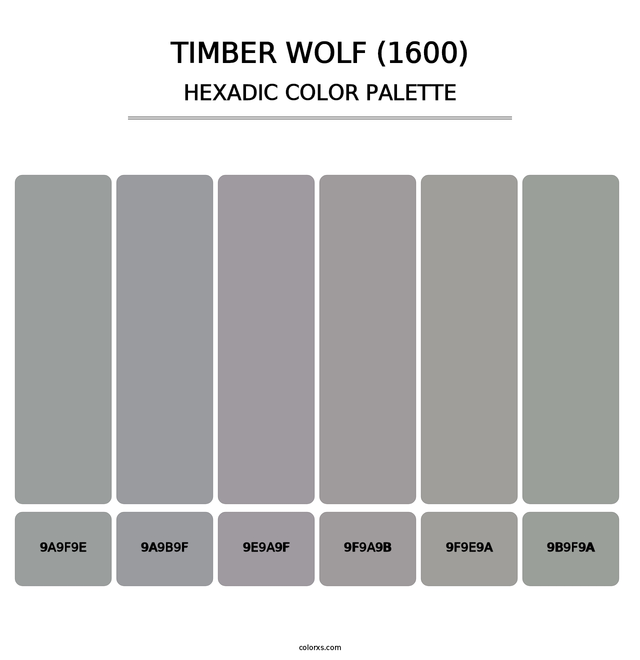 Timber Wolf (1600) - Hexadic Color Palette