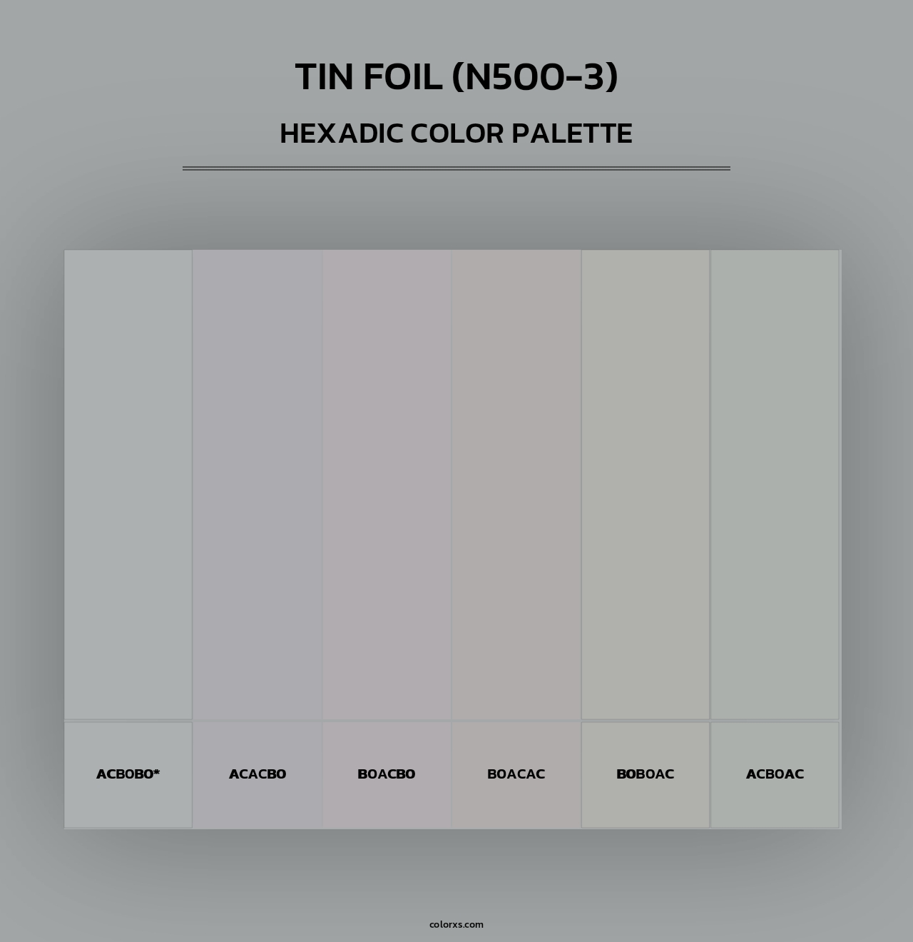 Tin Foil (N500-3) - Hexadic Color Palette