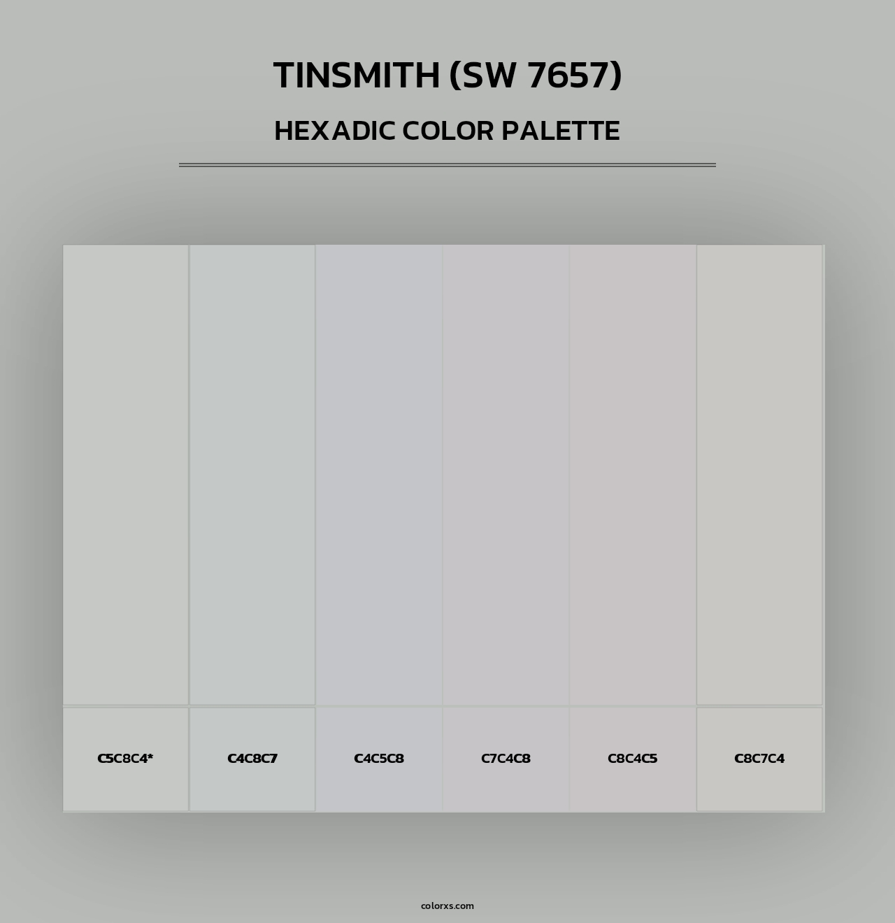 Tinsmith (SW 7657) - Hexadic Color Palette