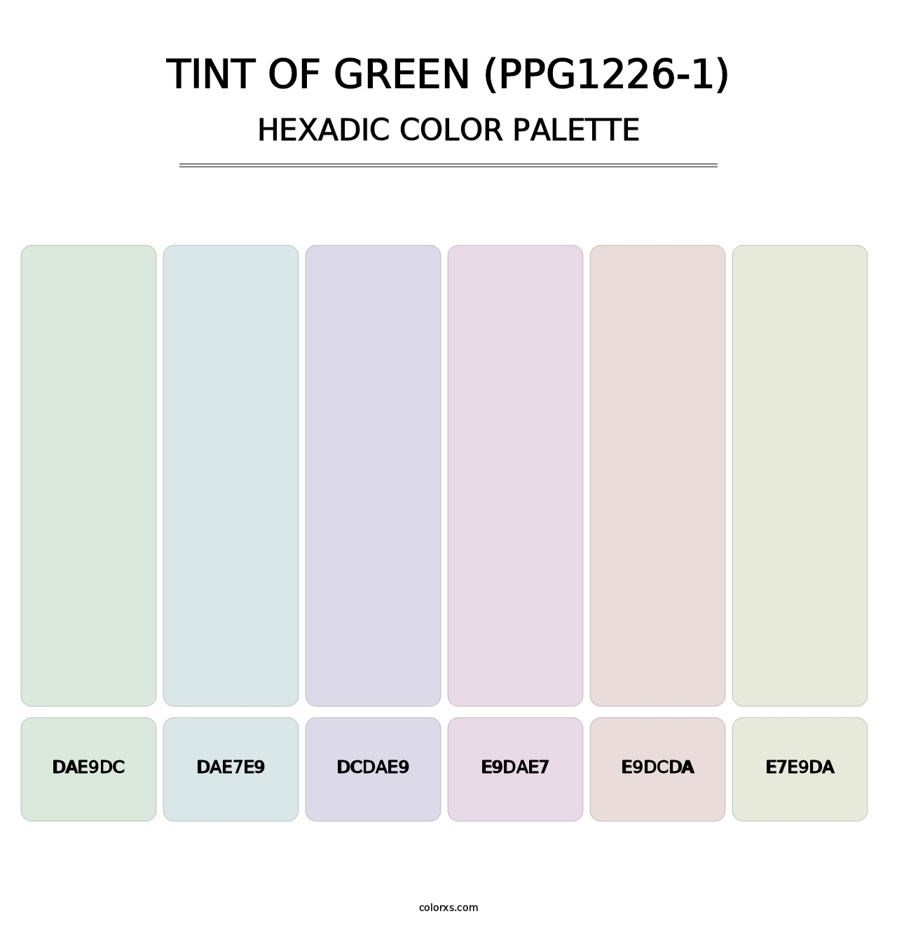 Tint Of Green (PPG1226-1) - Hexadic Color Palette