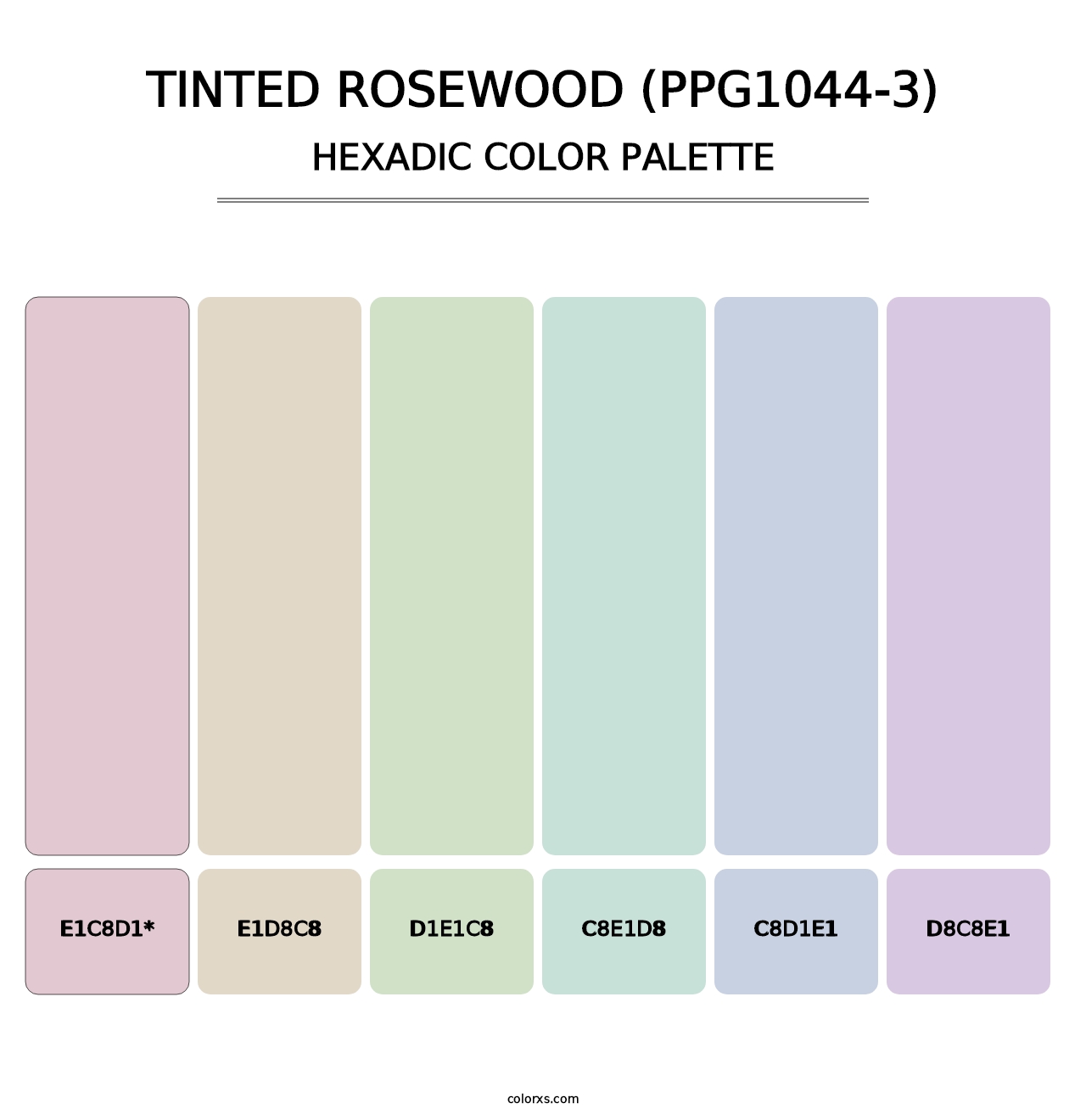 Tinted Rosewood (PPG1044-3) - Hexadic Color Palette