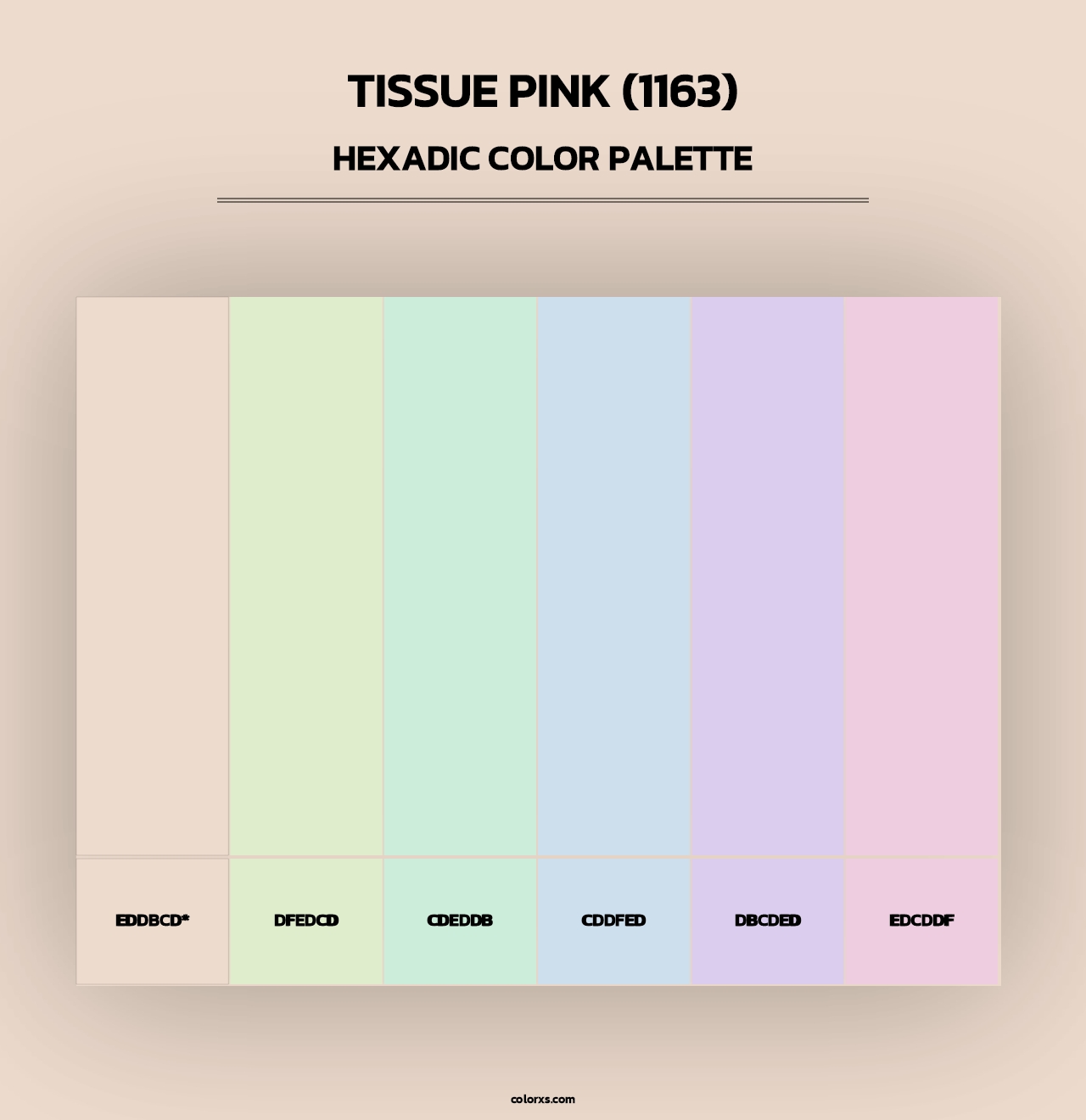 Tissue Pink (1163) - Hexadic Color Palette
