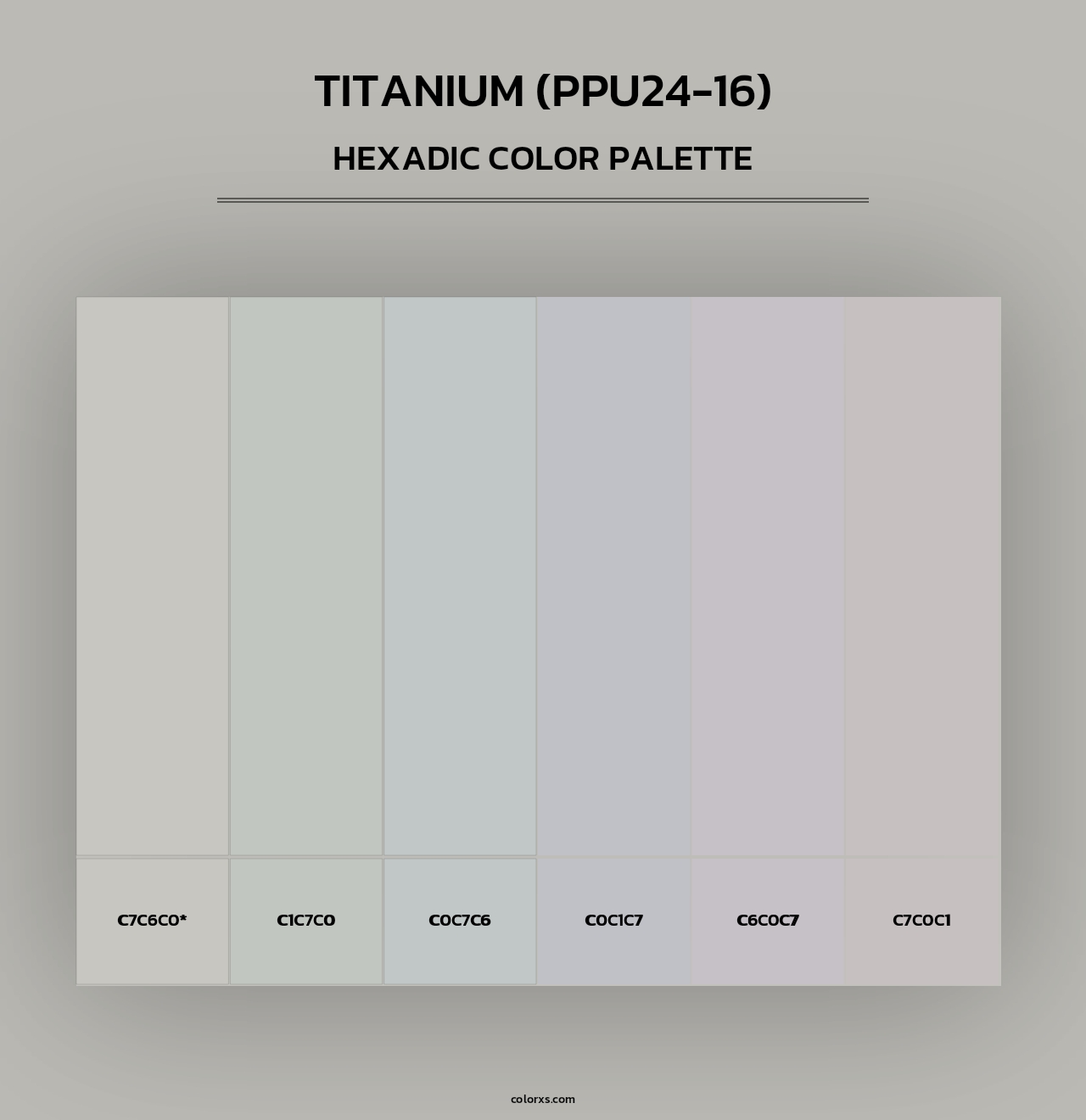 Titanium (PPU24-16) - Hexadic Color Palette